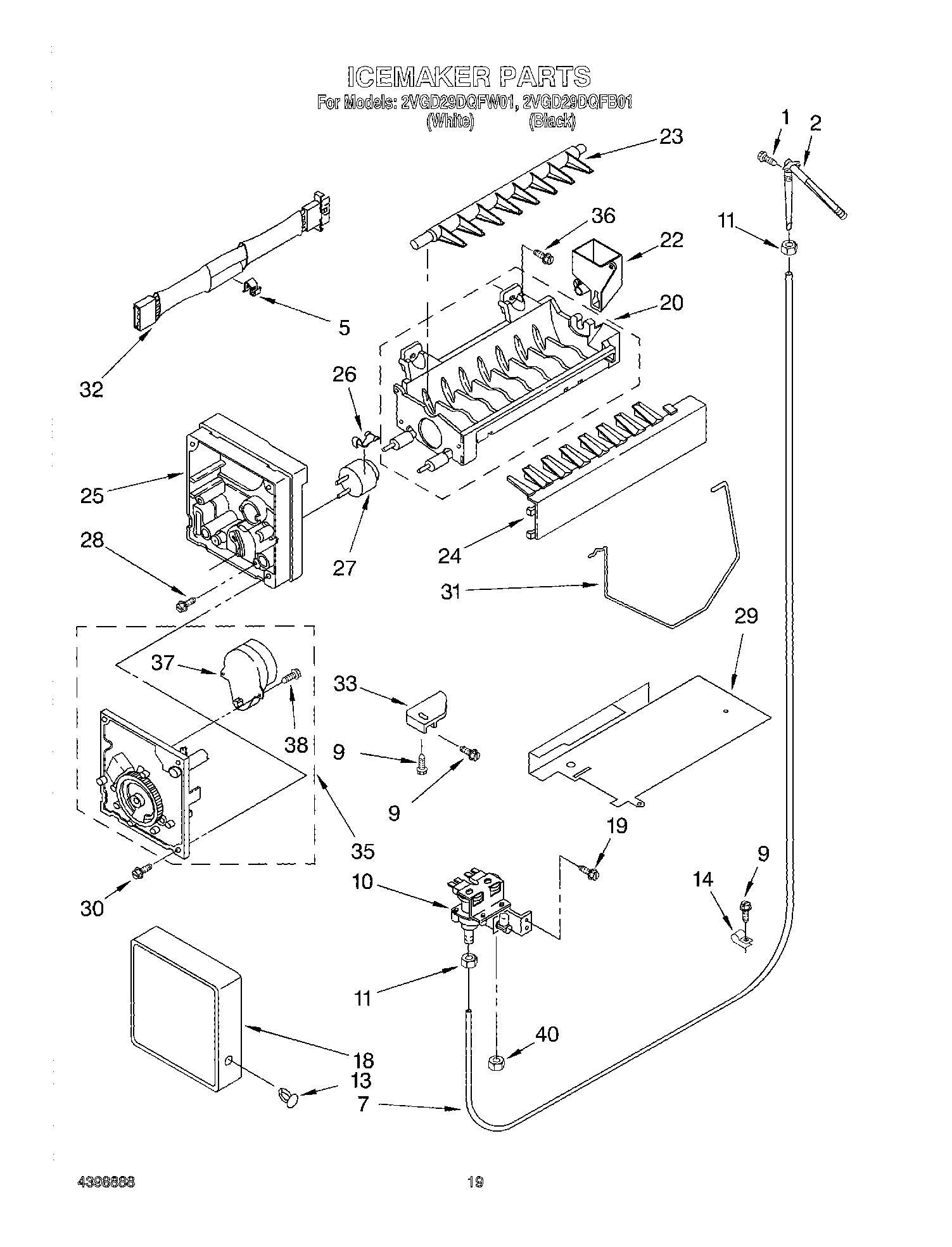 12 - ICEMAKER, OPTIONAL