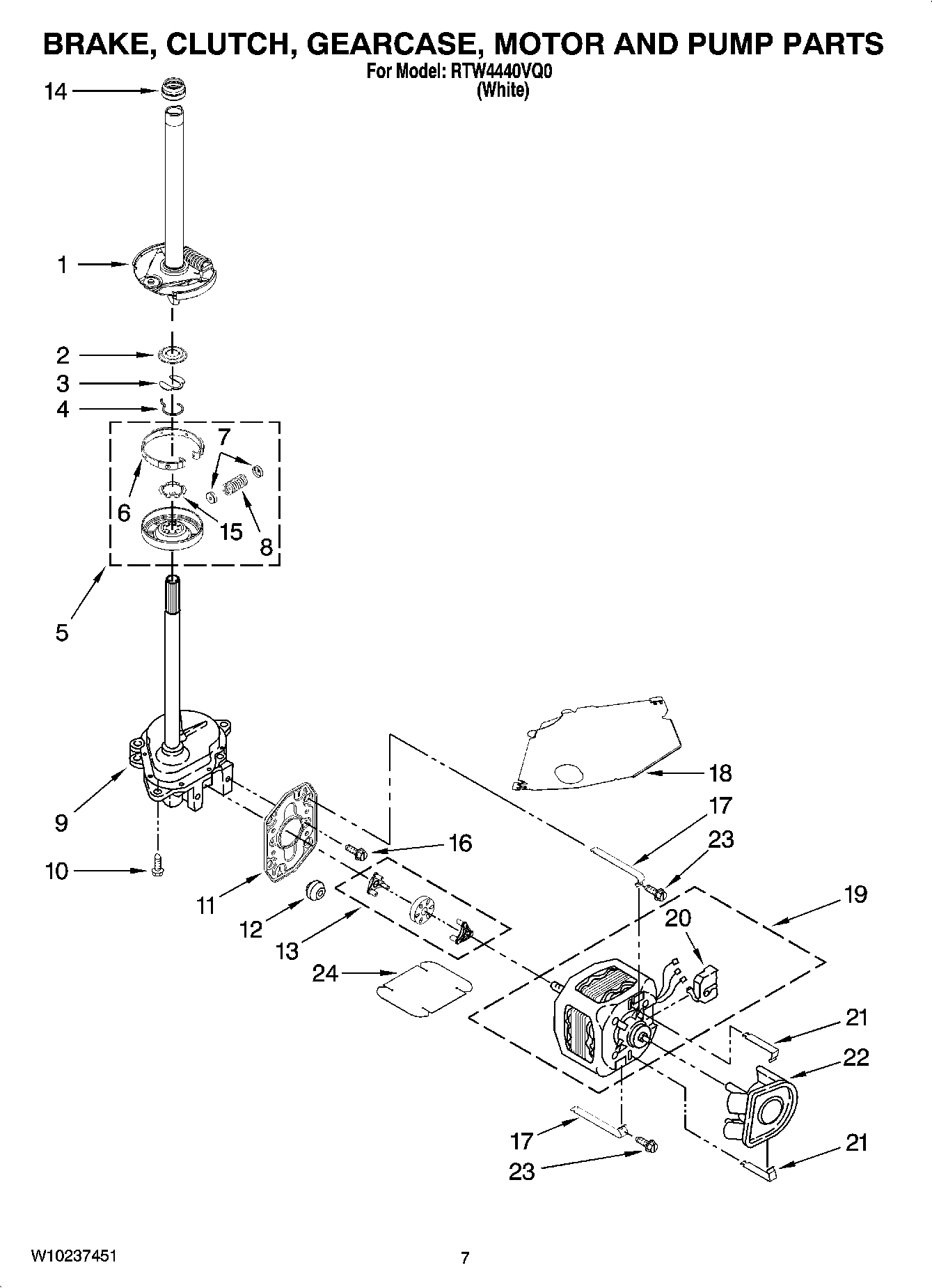 04 - BRAKE, CLUTCH, GEARCASE, MOTOR AND PUMP PARTS
