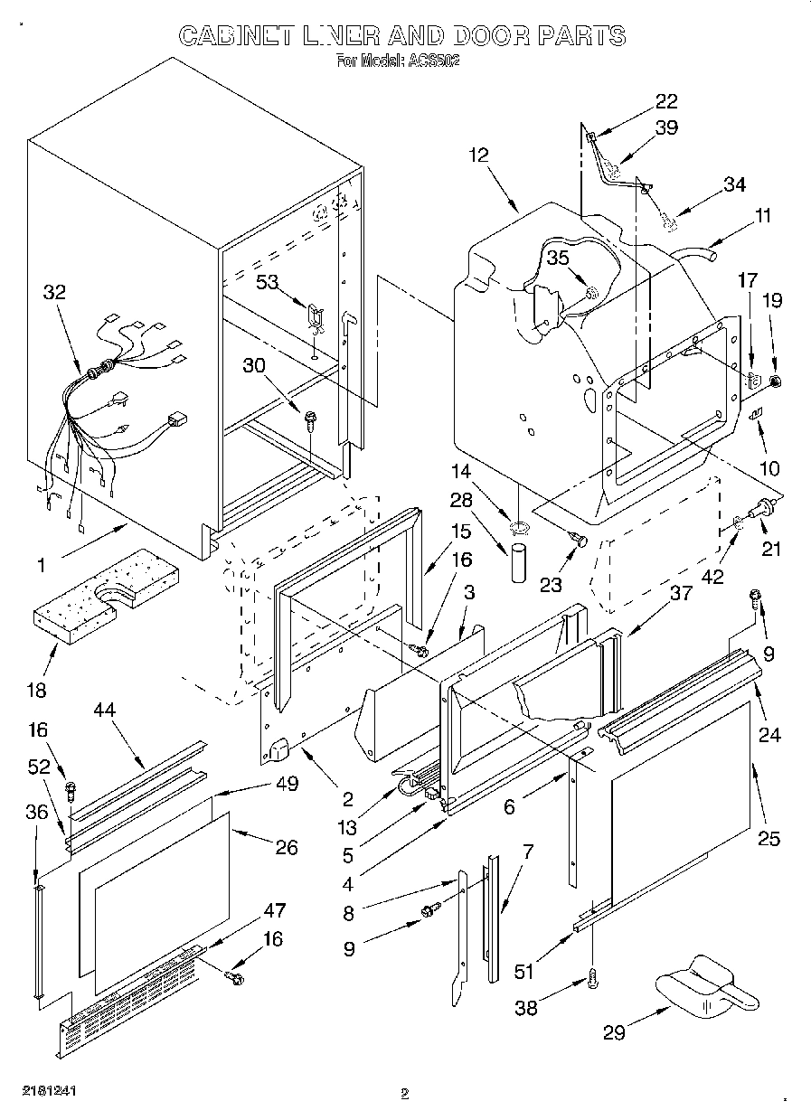 02 - CABINET LINER AND DOOR, LITERATURE