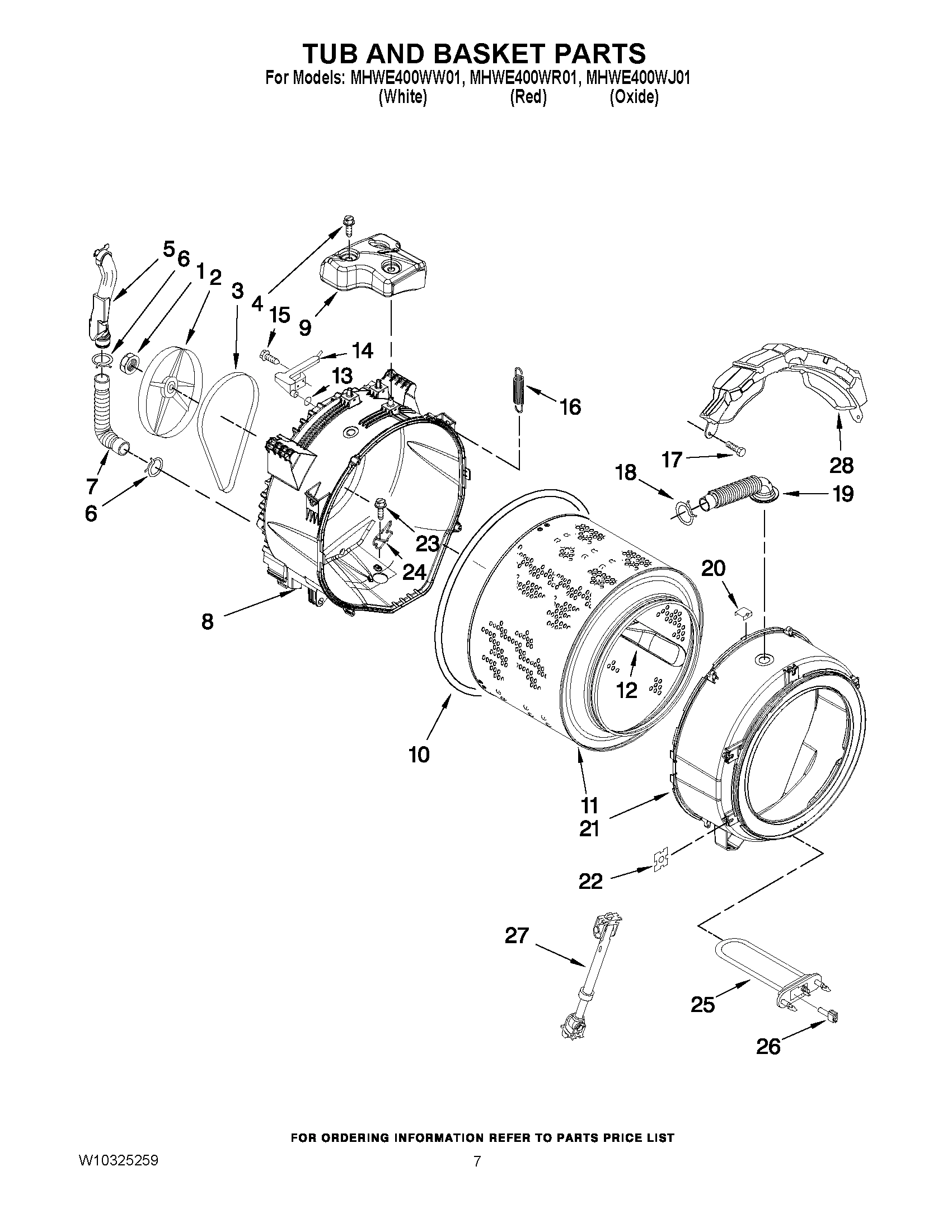 05 - TUB AND BASKET PARTS