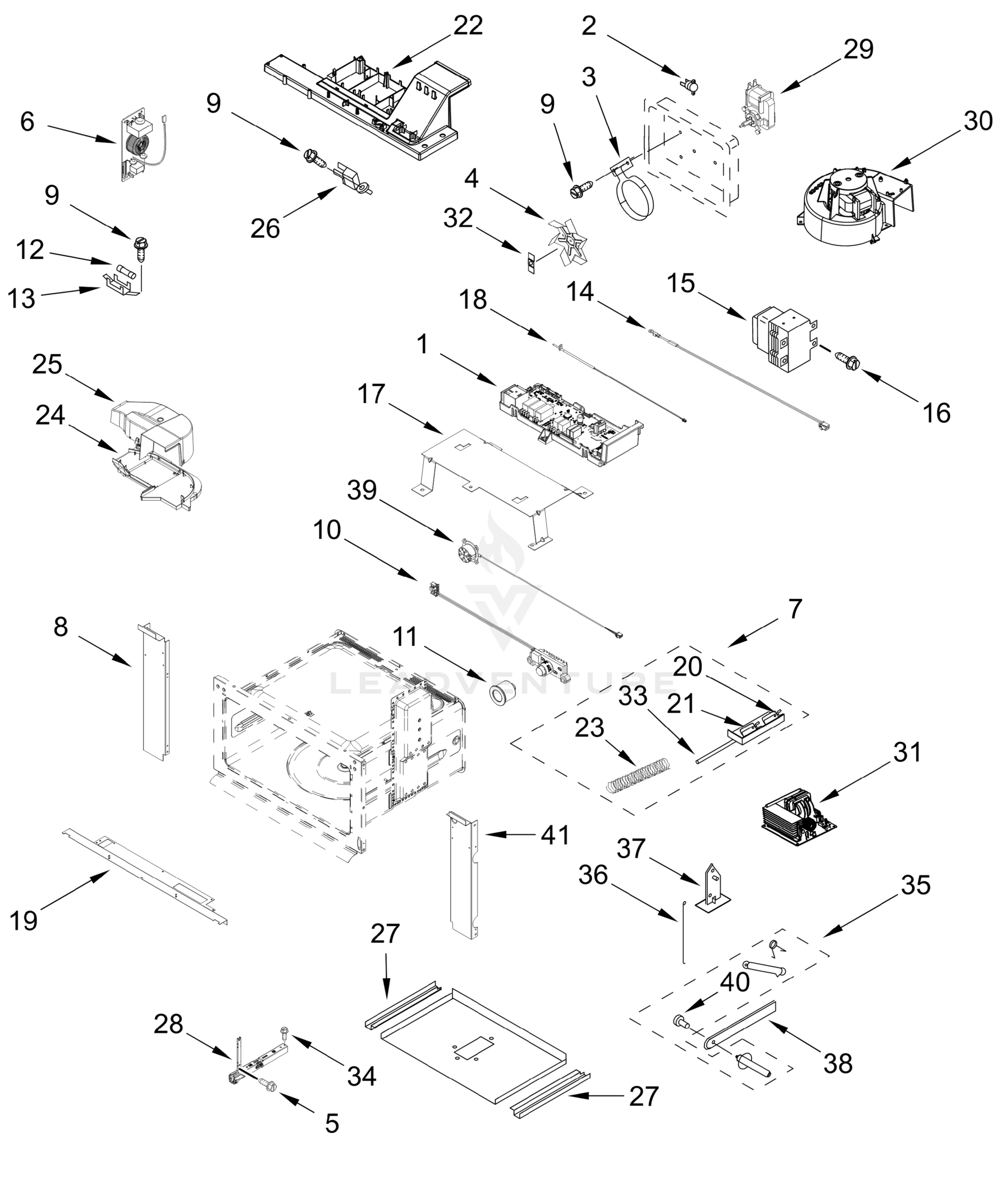 CABINET AND STIRRER PARTS