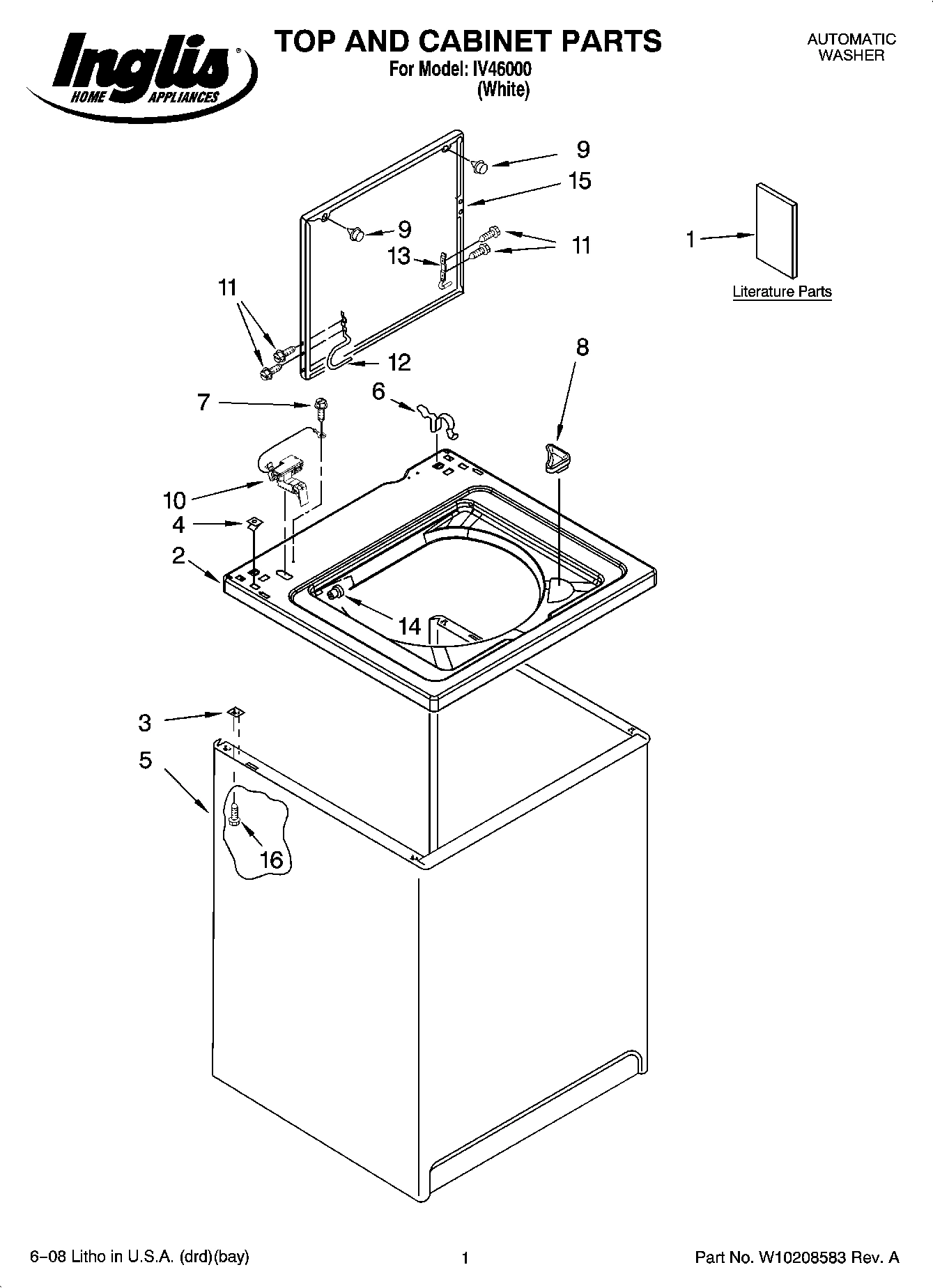01 - TOP AND CABINET PARTS