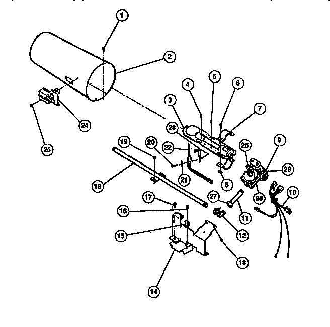 06 - GAS VALVE, BURNER ASSEMBLY, SENSO