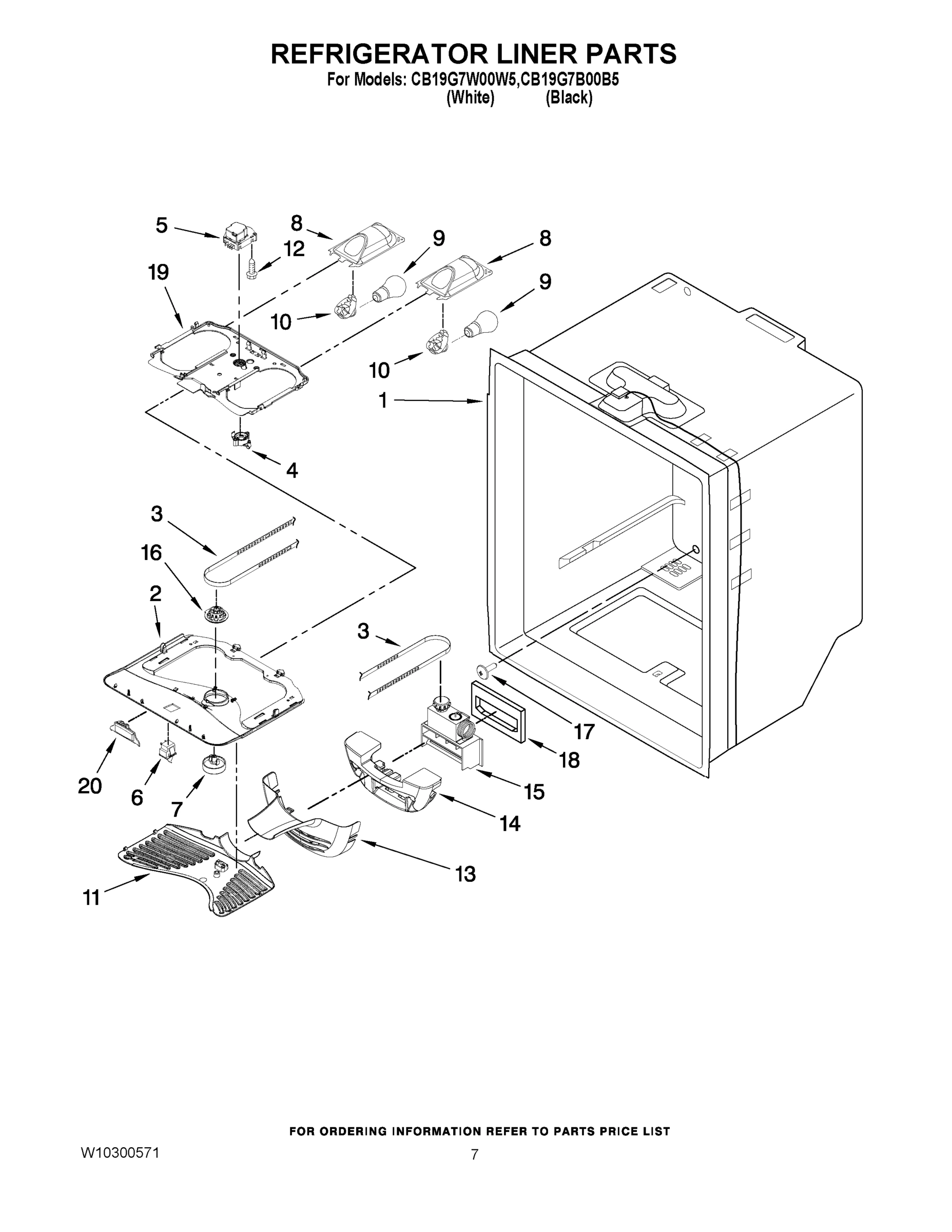 04 - REFRIGERATOR LINER PARTS