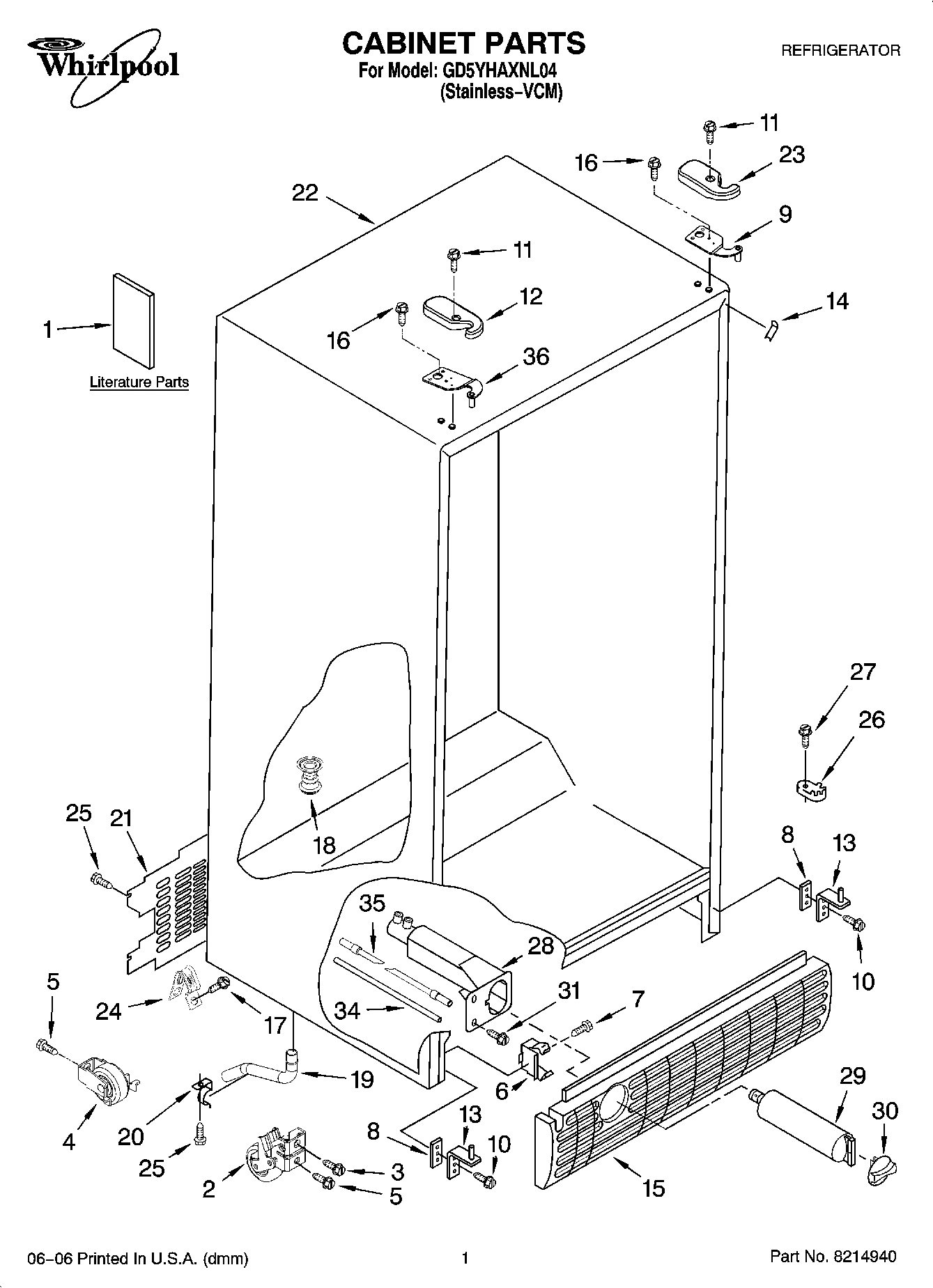 01 - CABINET PARTS