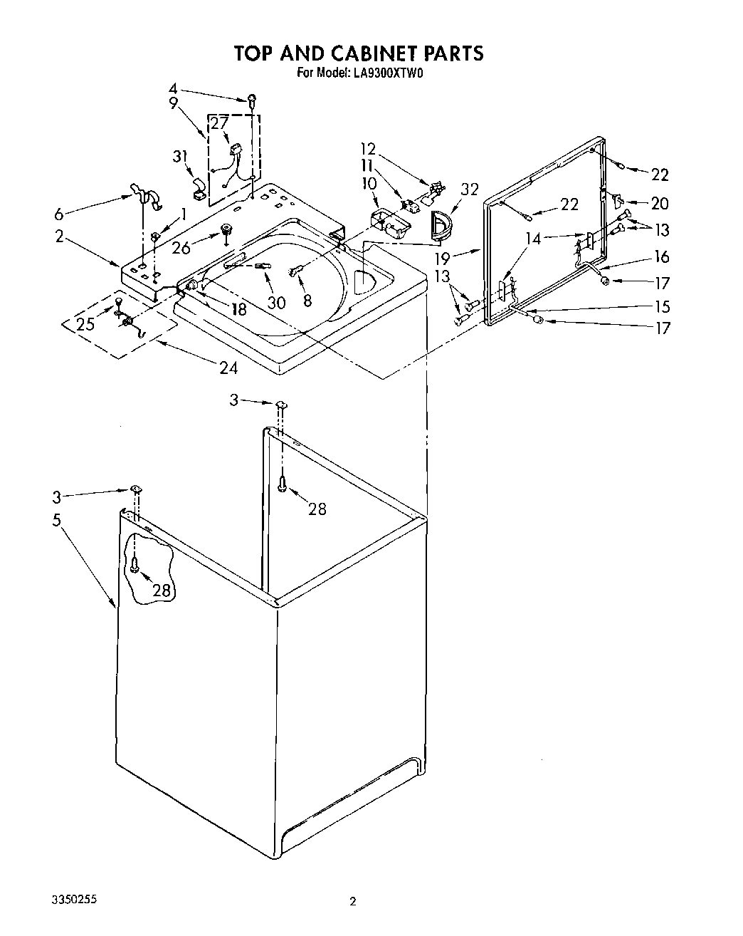 02 - TOP AND CABINET, LIT/OPTIONAL