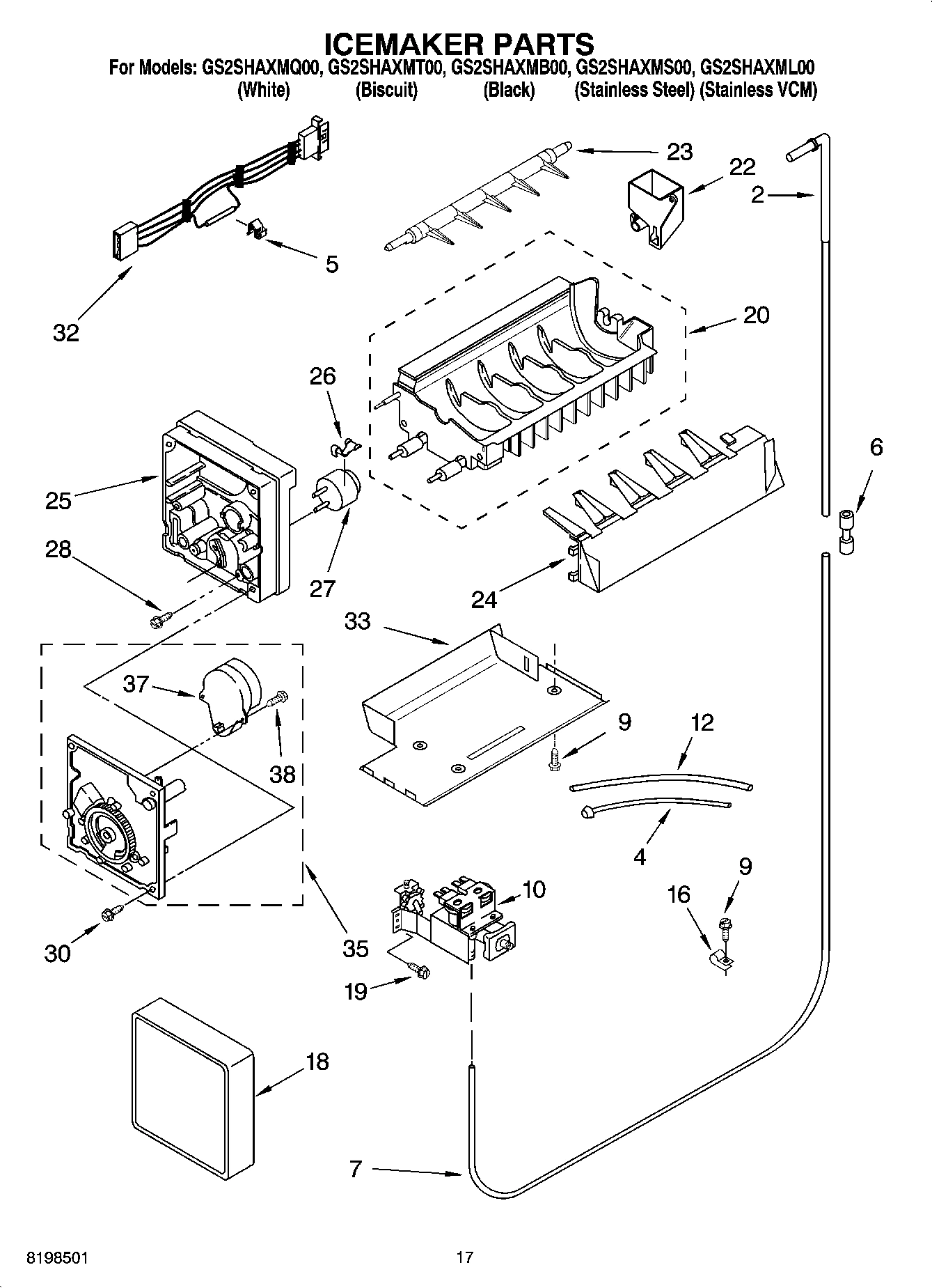 10 - ICEMAKER PARTS