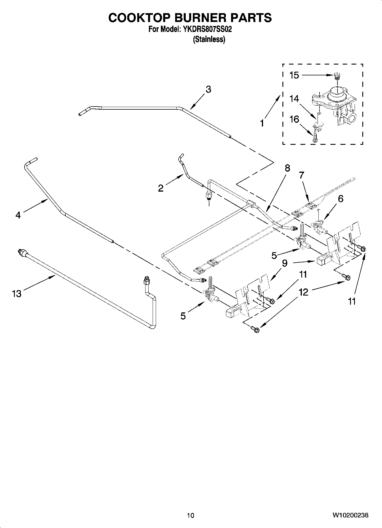 07 - COOKTOP BURNER PARTS