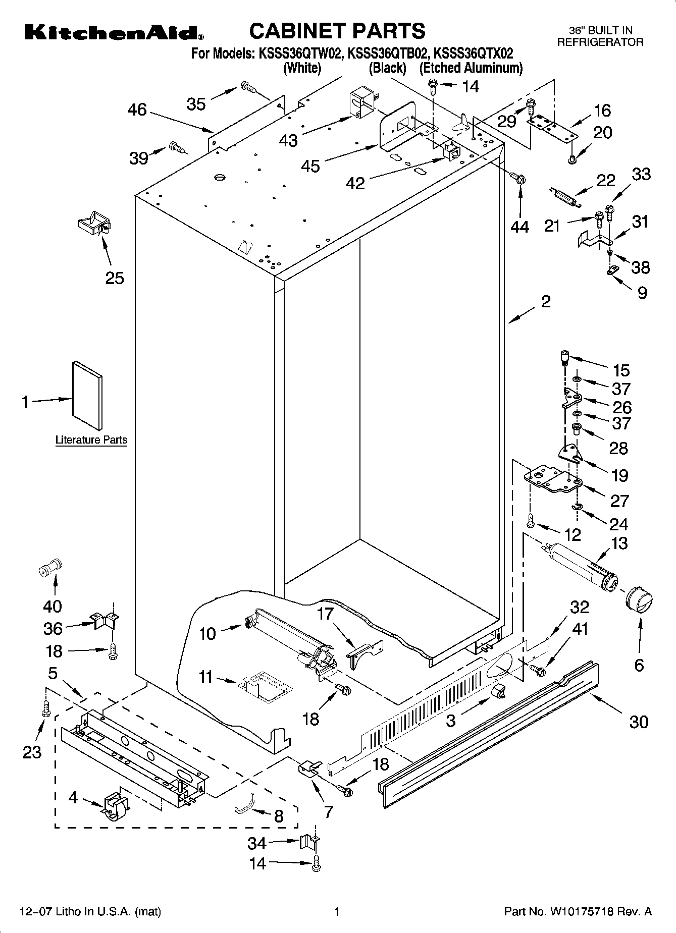 01 - CABINET PARTS