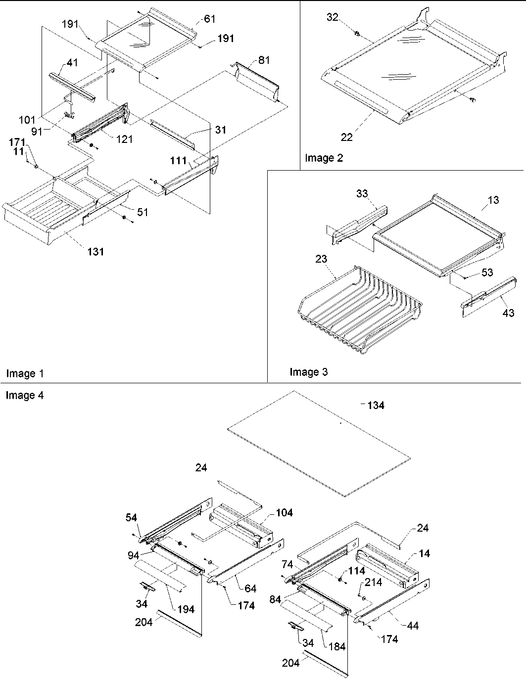 11 - Shelving & Crisper Frame Assy