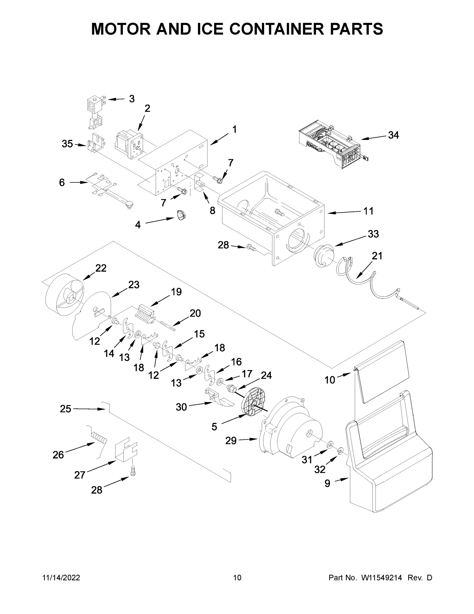 06 - MOTOR AND ICE CONTAINER PARTS