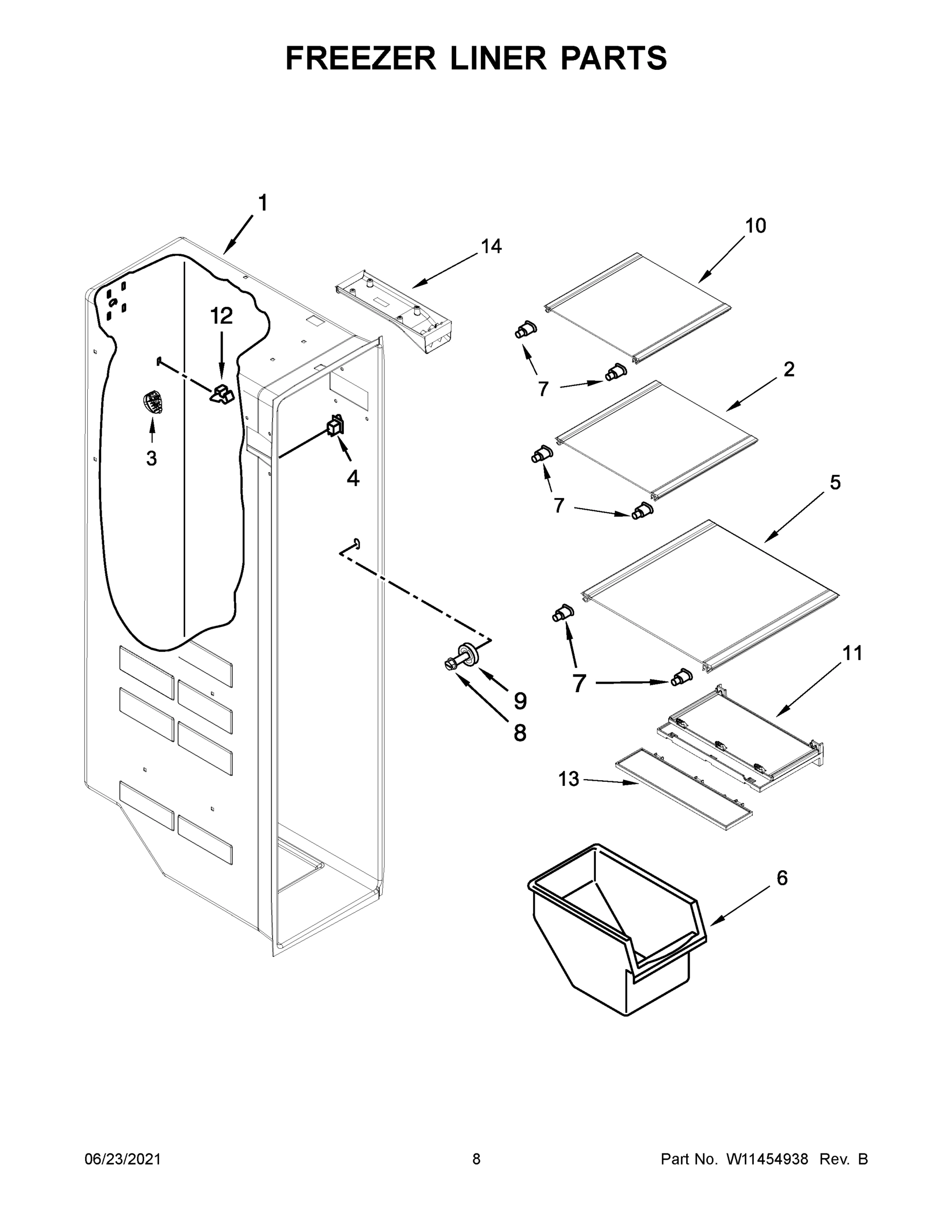 05 - FREEZER LINER PARTS