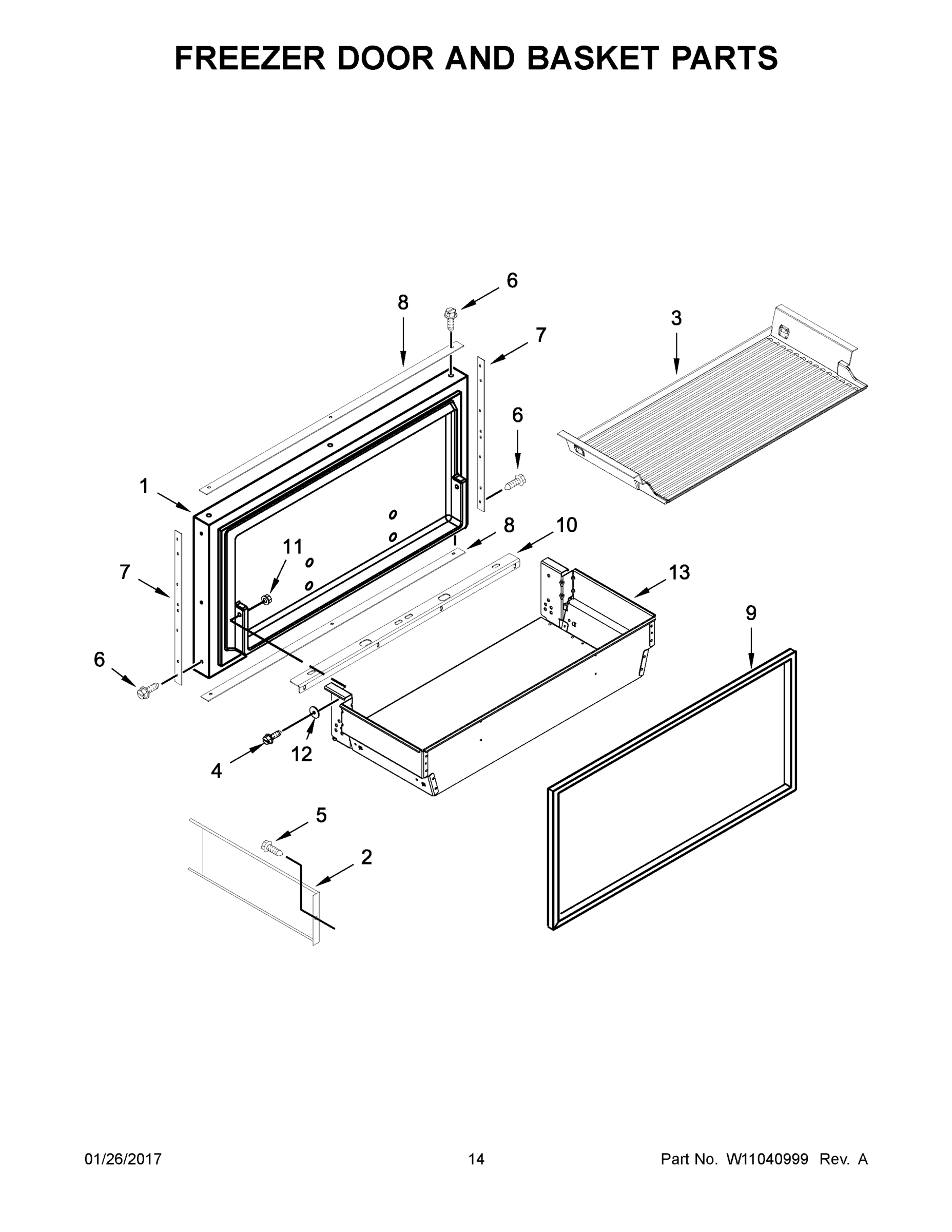08 - FREEZER DOOR AND BASKET PARTS
