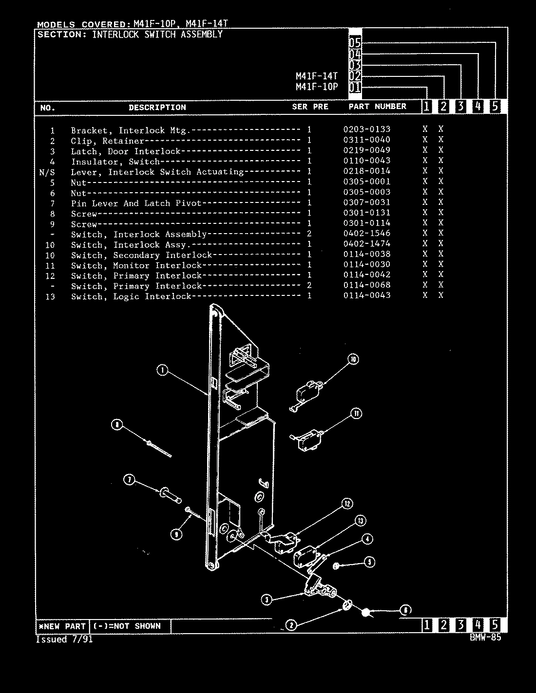 03 - INTERLOCK SWITCH ASSY.