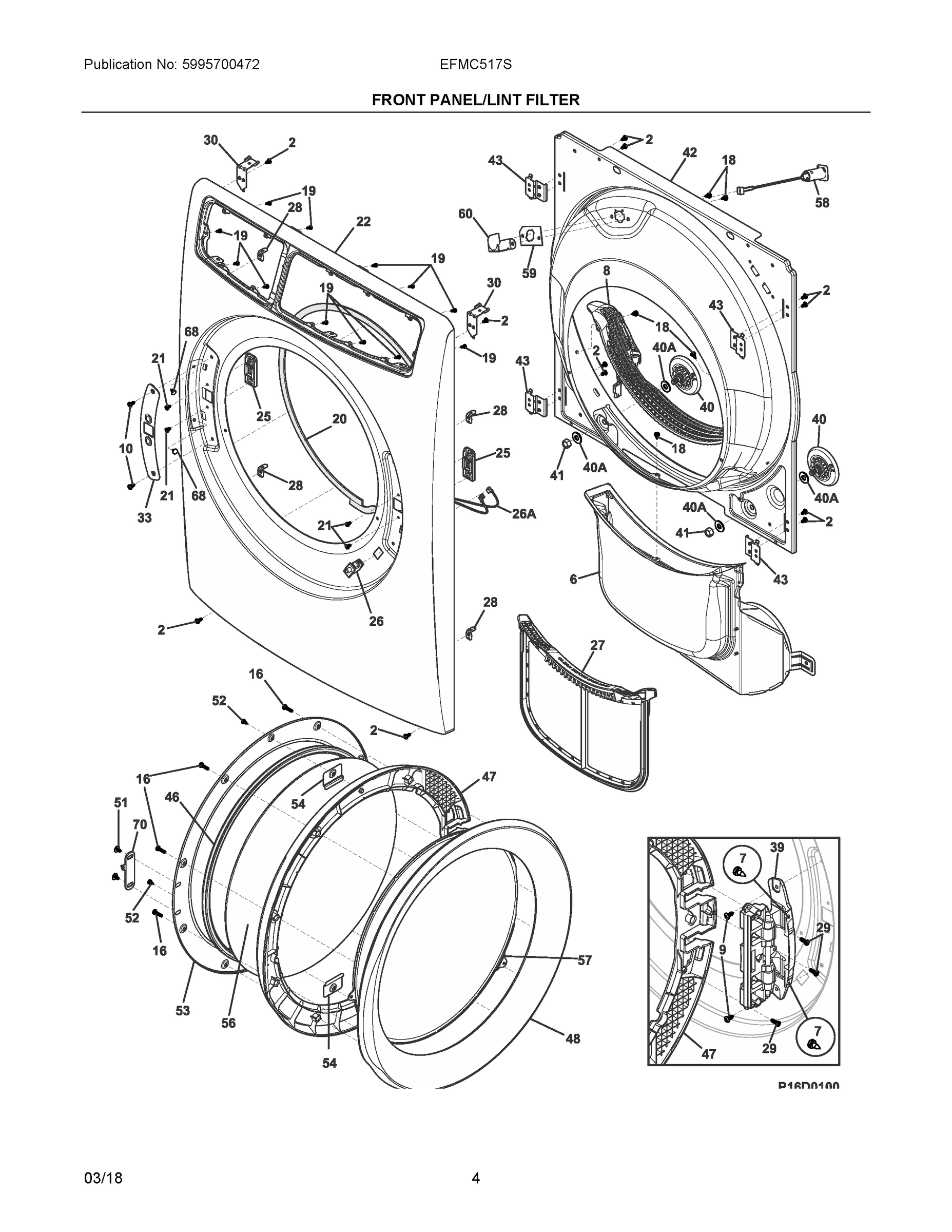03 - FRONT PANEL/LINT FILTER