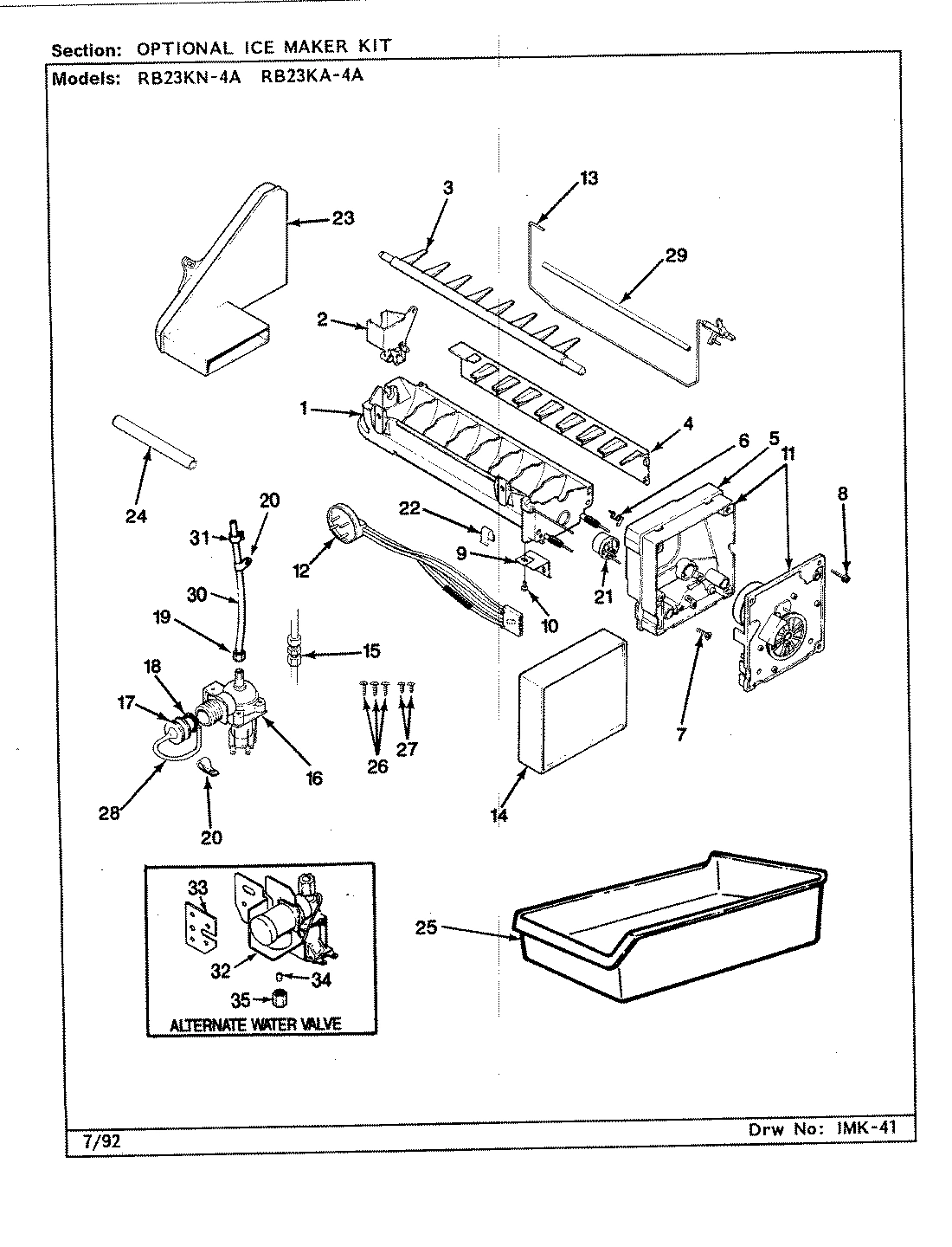 05 - OPTIONAL ICE MAKER KIT