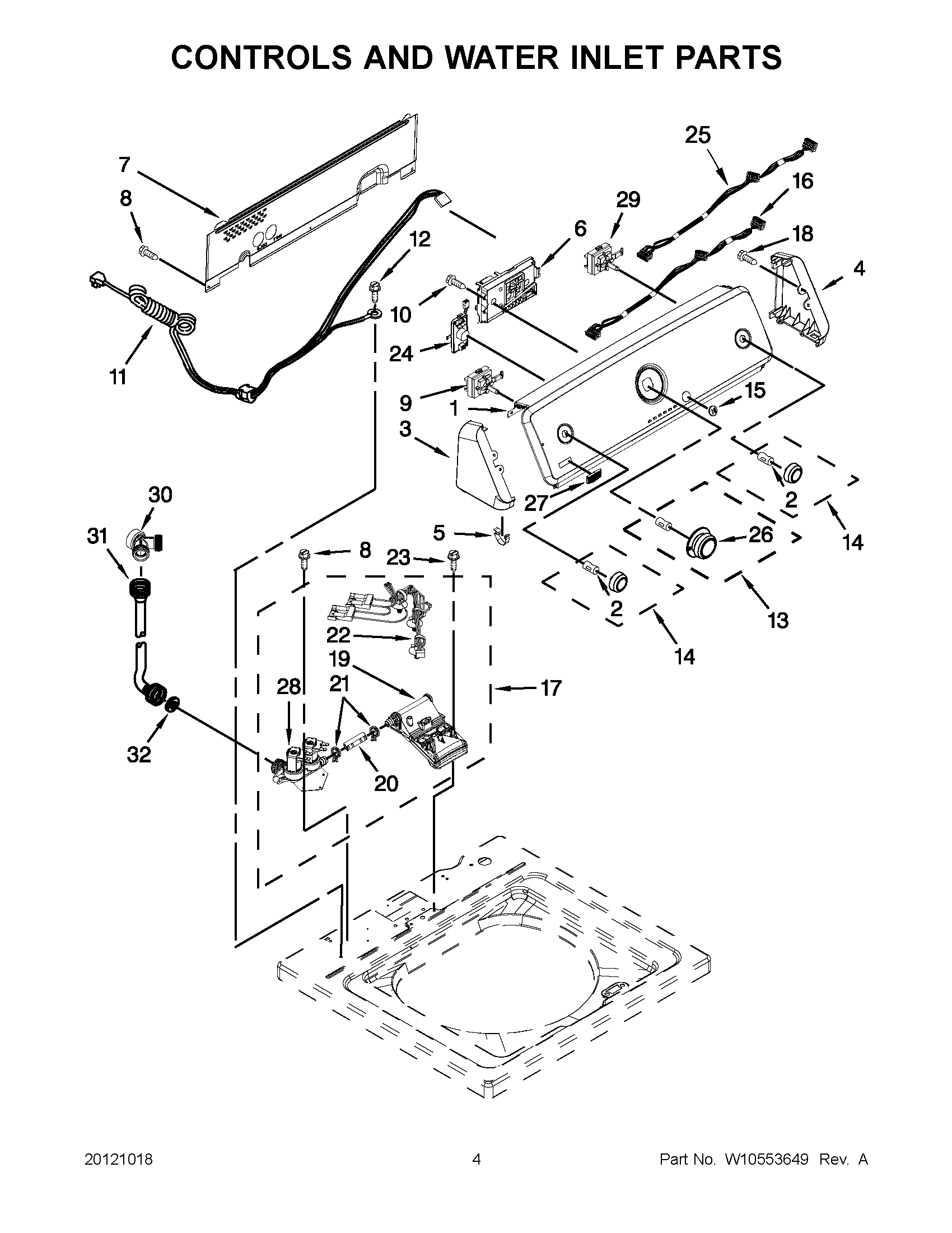 02 - CONTROLS AND WATER INLET PARTS
