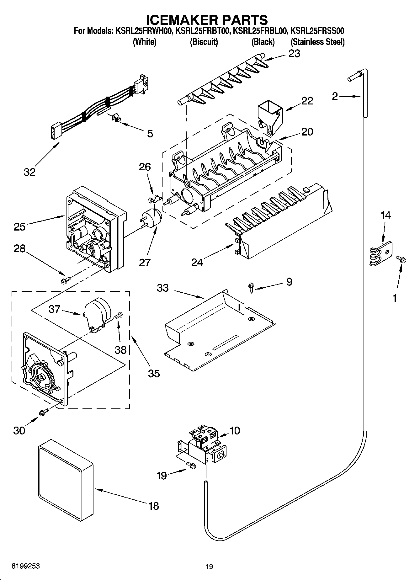 12 - ICEMAKER PARTS, OPTIONAL PARTS