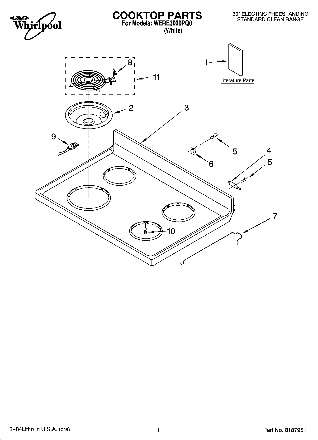 01 - COOKTOP PARTS