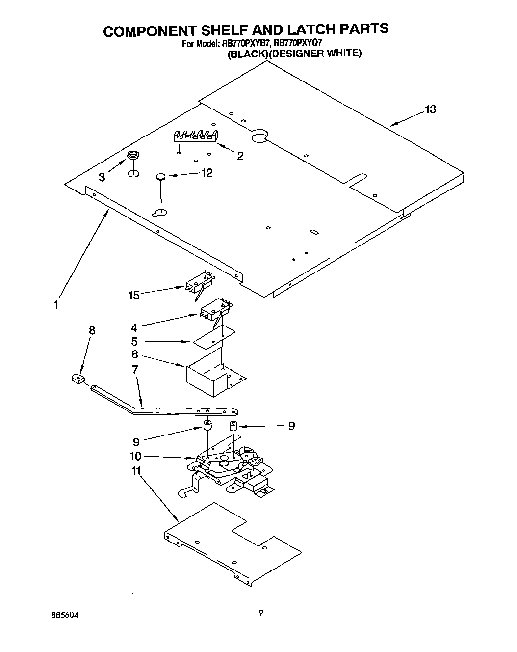 06 - COMPONENT SHELF AND LATCH
