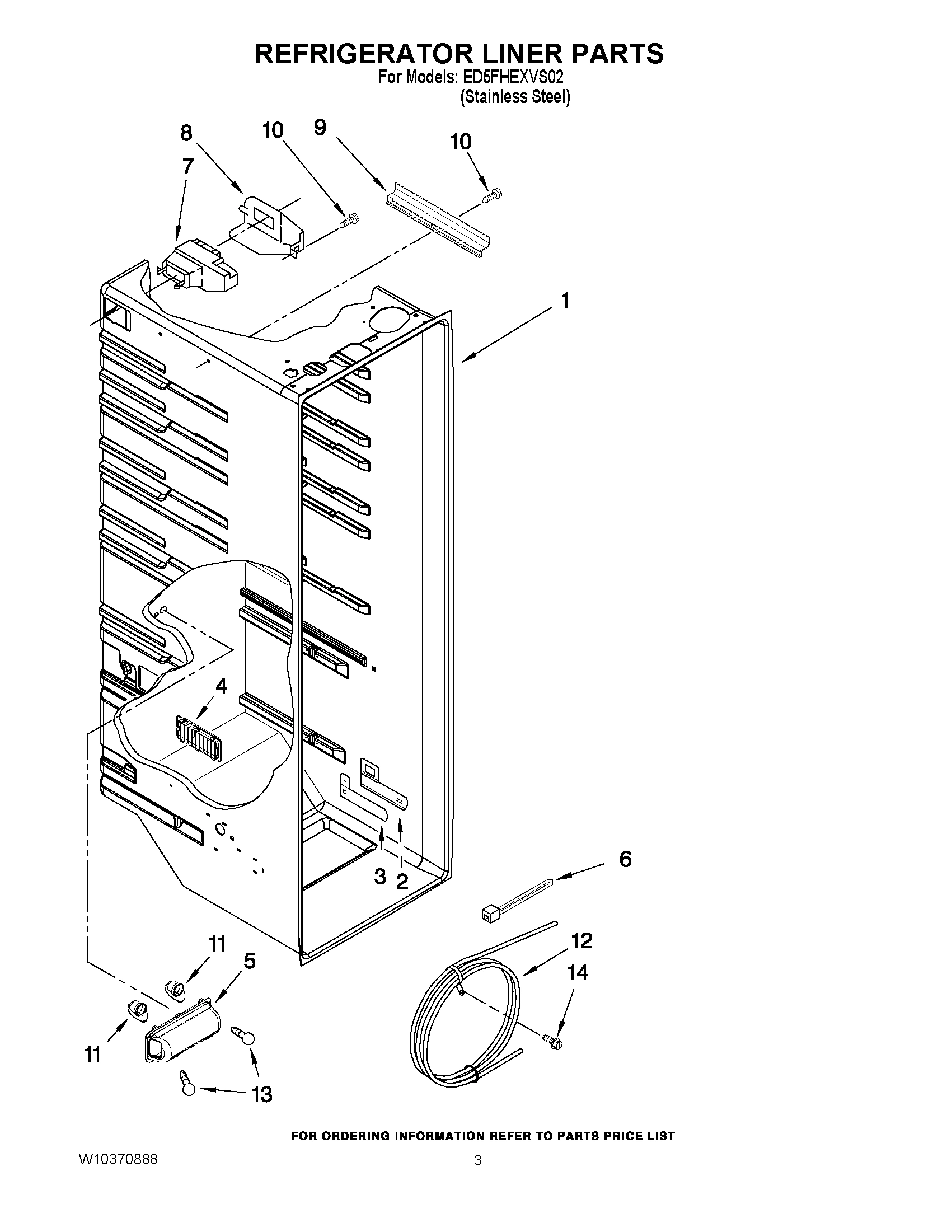 02 - REFRIGERATOR LINER PARTS