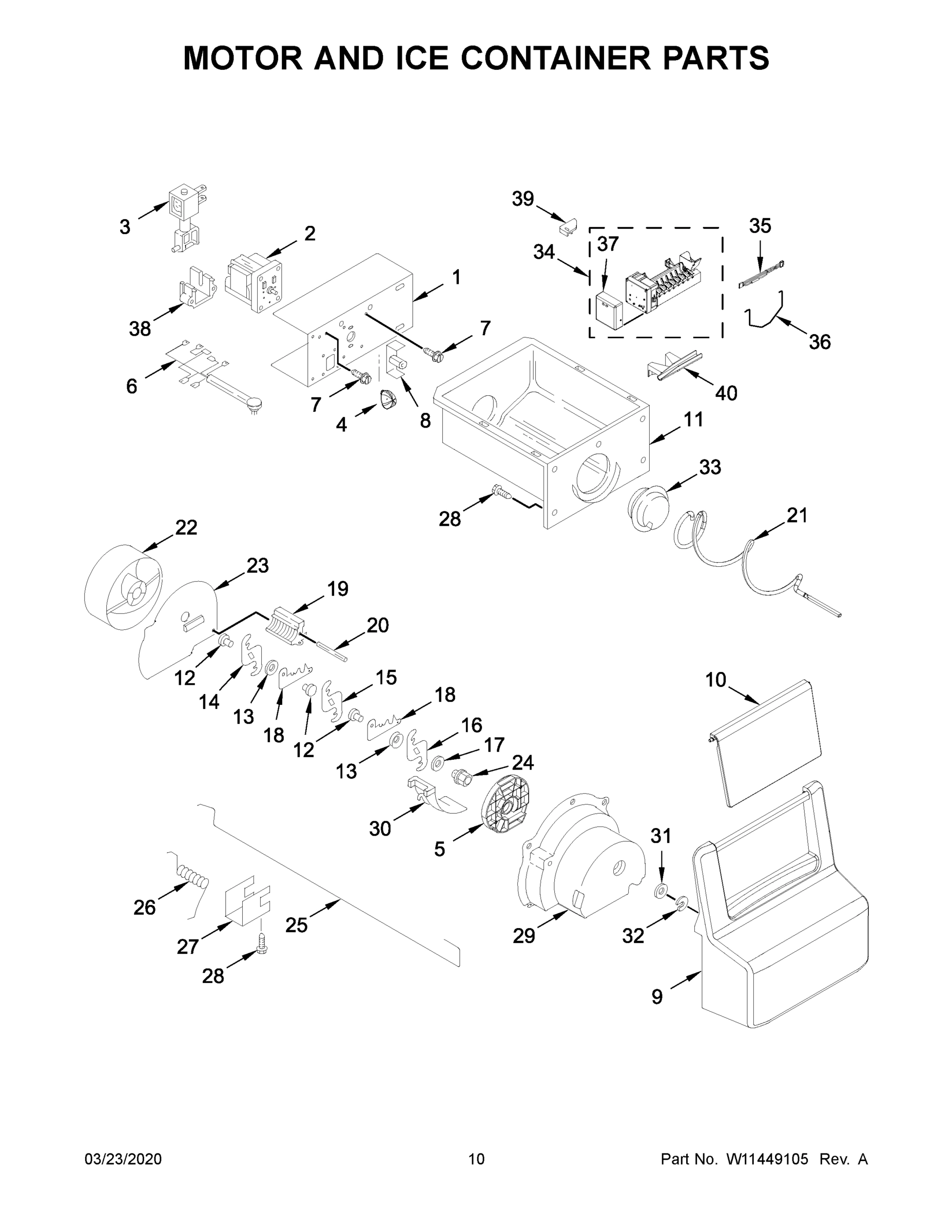 06 - MOTOR AND ICE CONTAINER PARTS