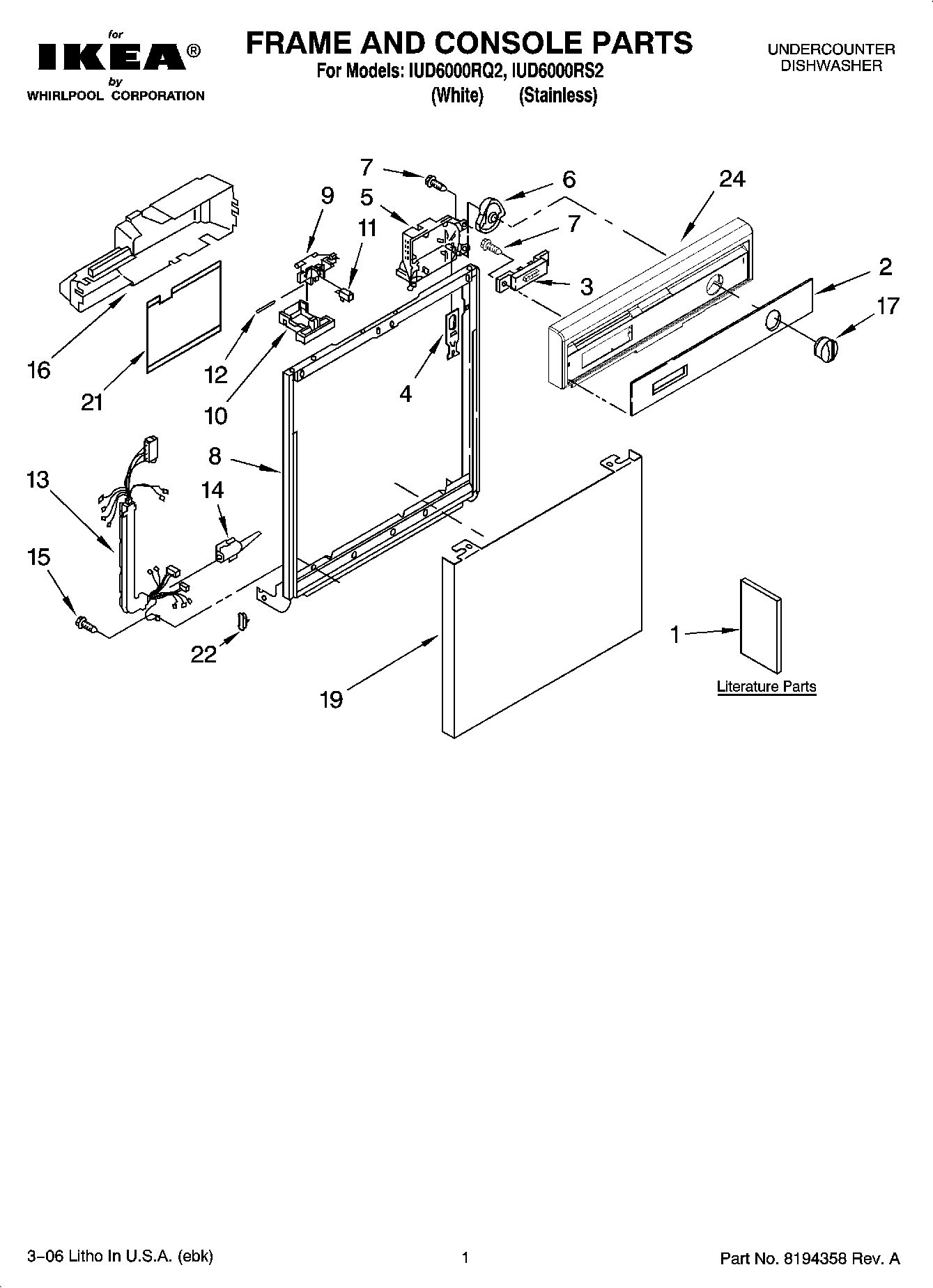 01 - FRAME AND CONSOLE PARTS