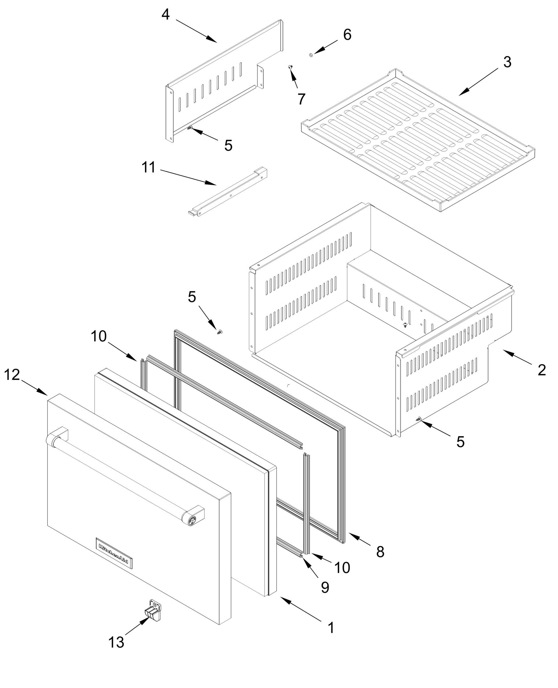 LOWER DRAWER PARTS