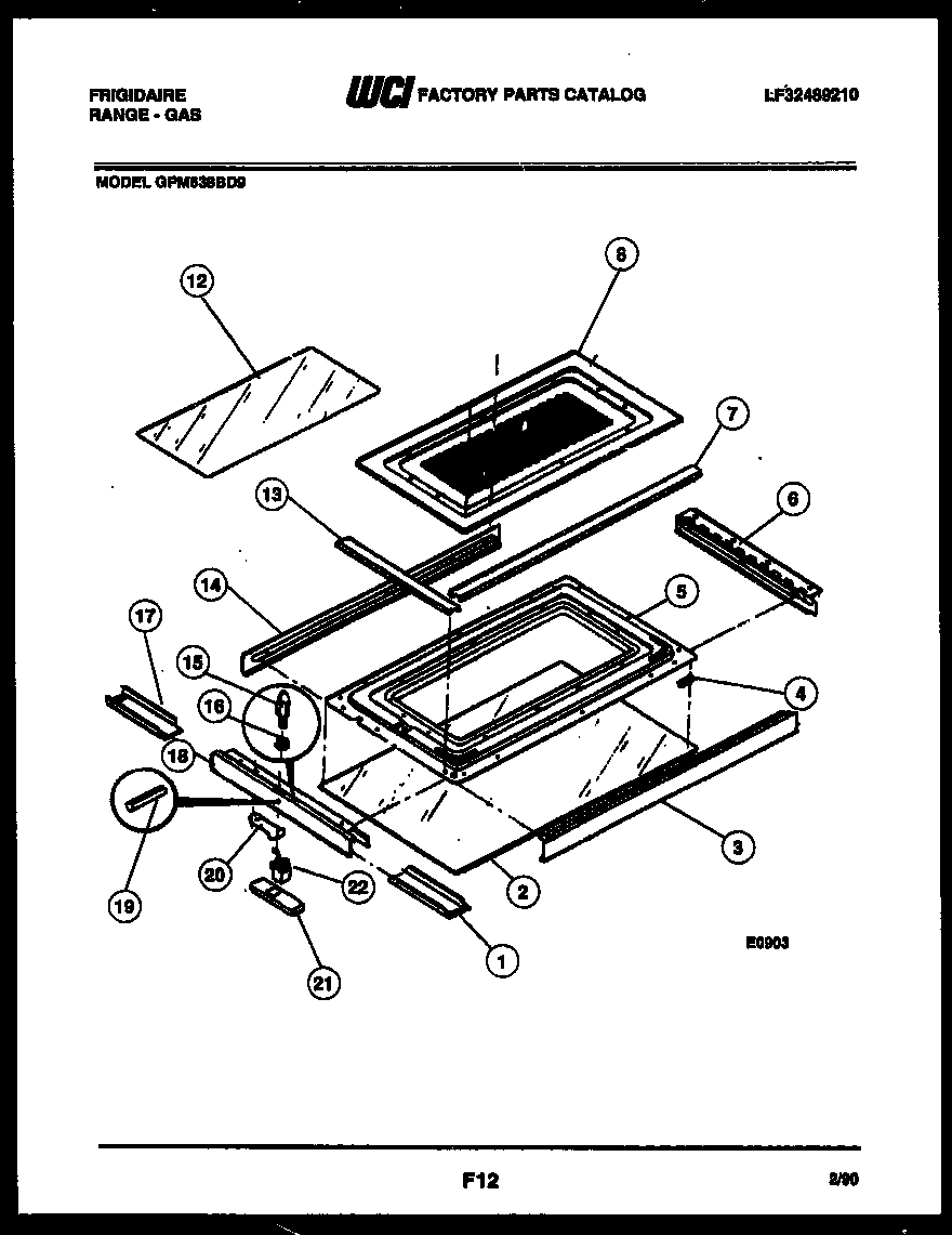 10 - UPPER OVEN DOOR PARTS