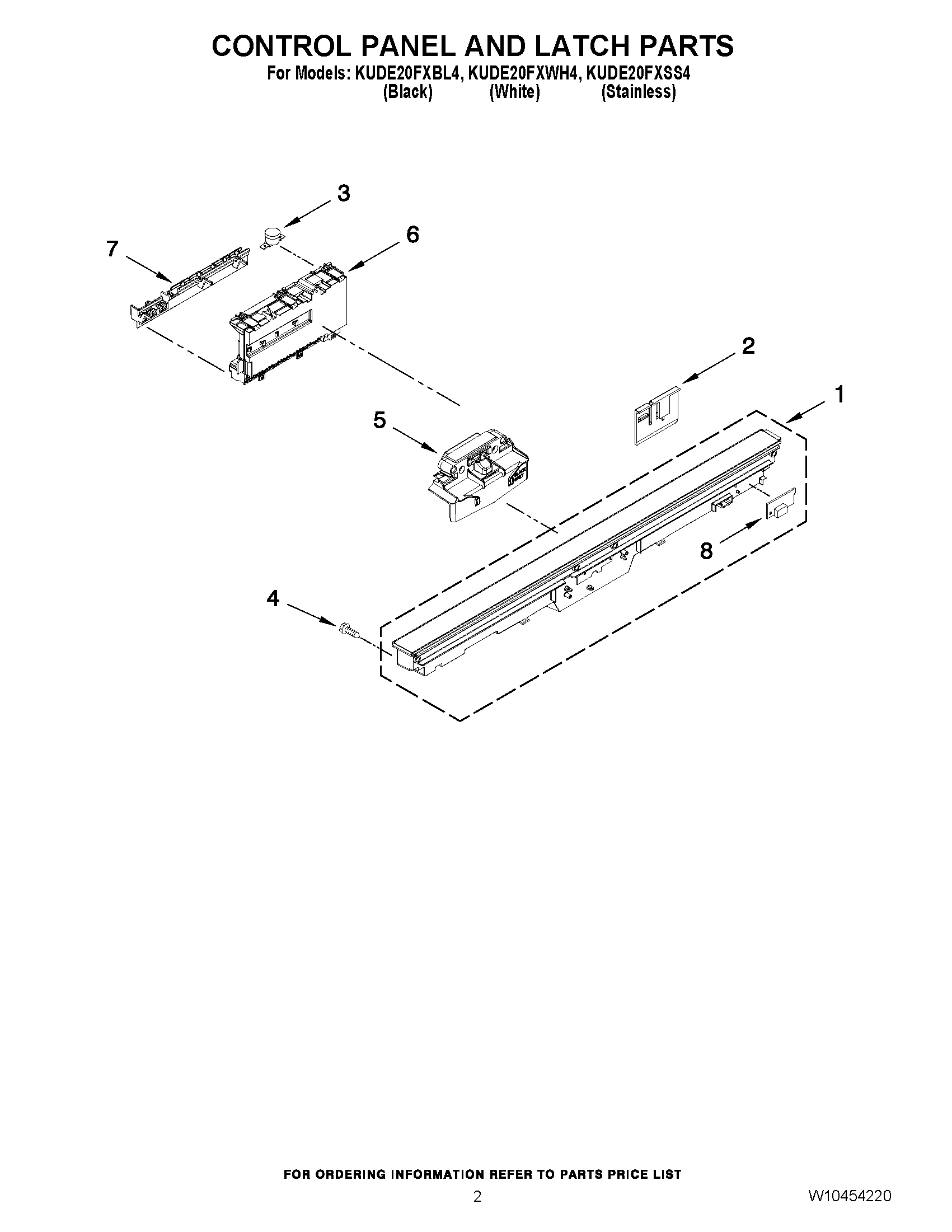 02 - CONTROL PANEL AND LATCH PARTS