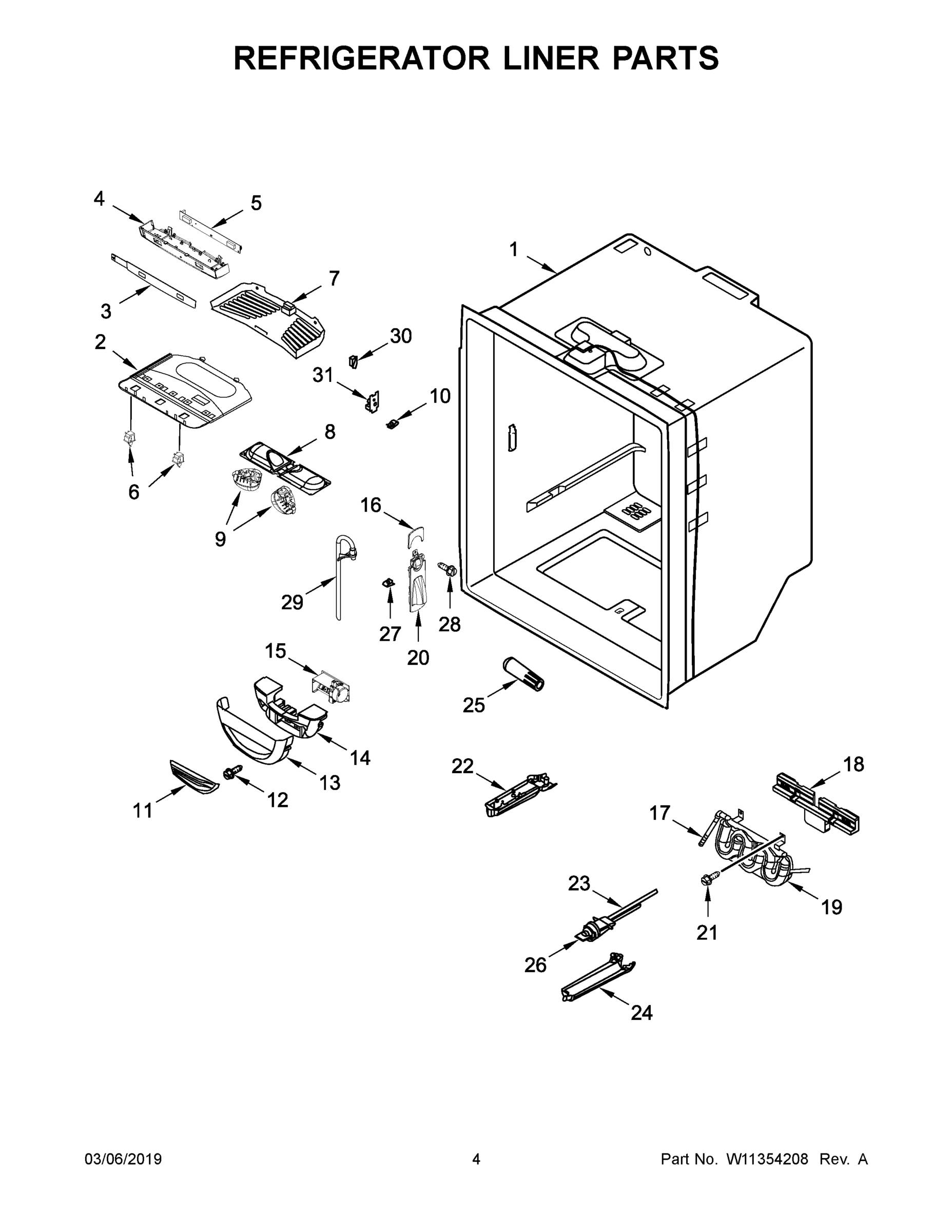 03 - REFRIGERATOR LINER PARTS