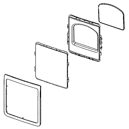 DC97-18995B Samsung Dryer Door Assembly DV775