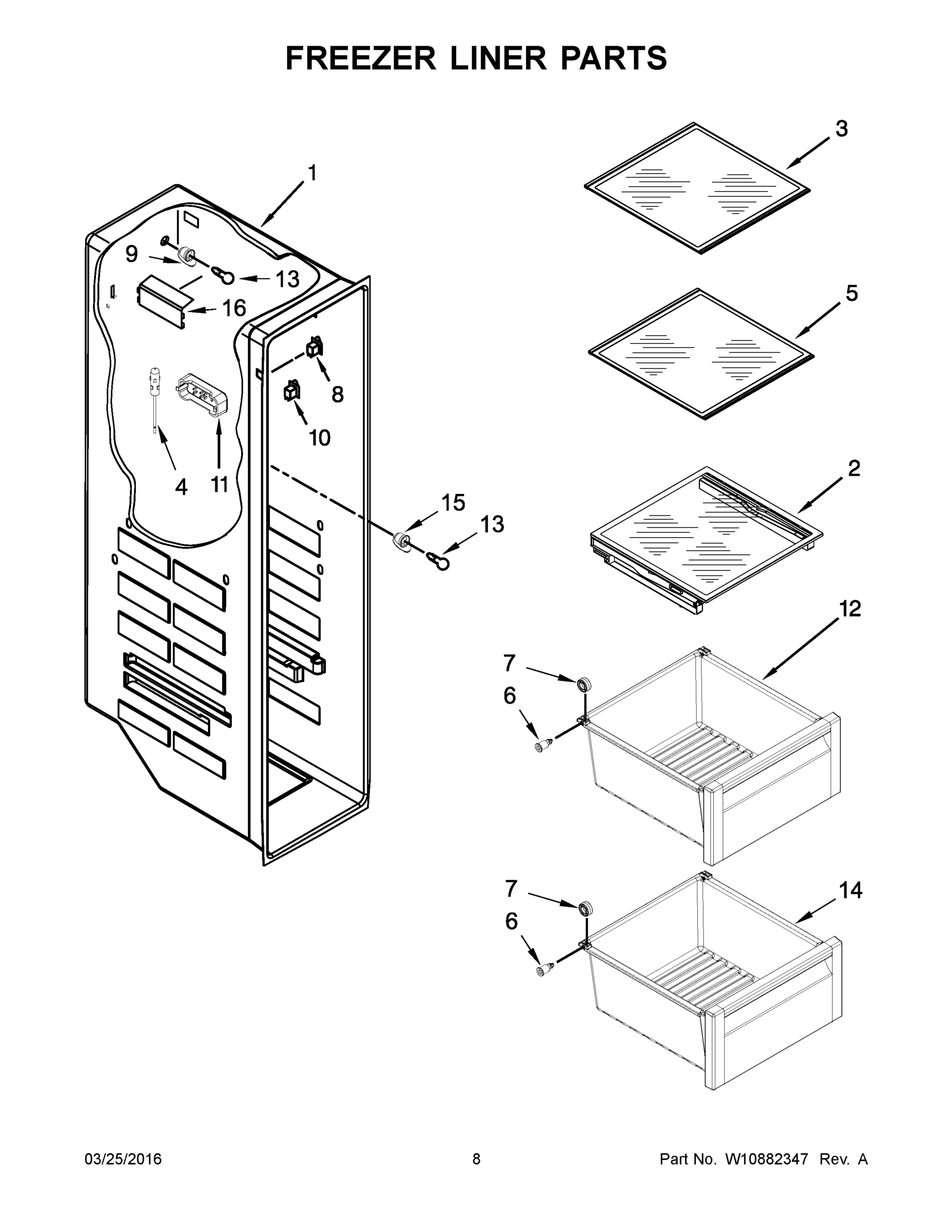 05 - FREEZER LINER PARTS