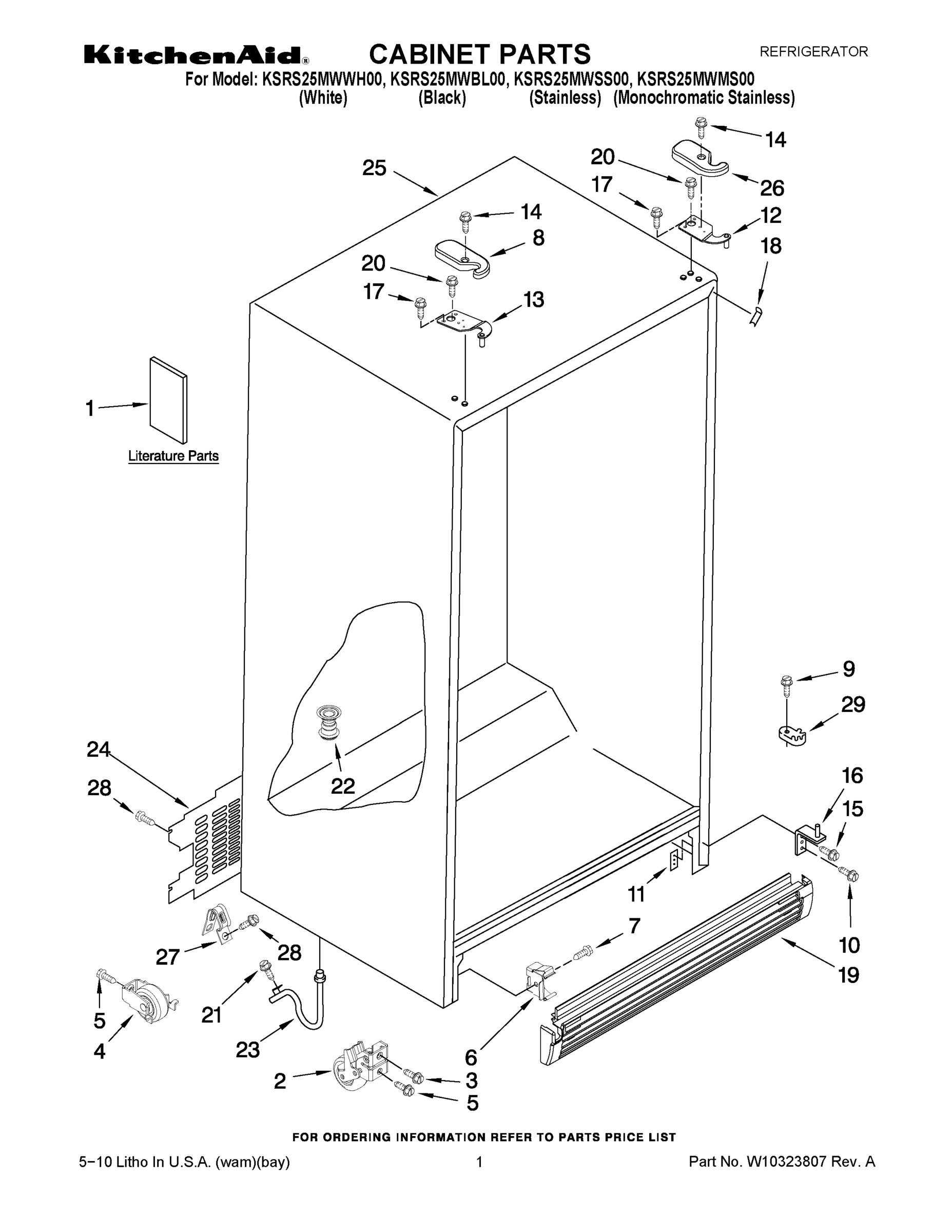 01 - CABINET PARTS