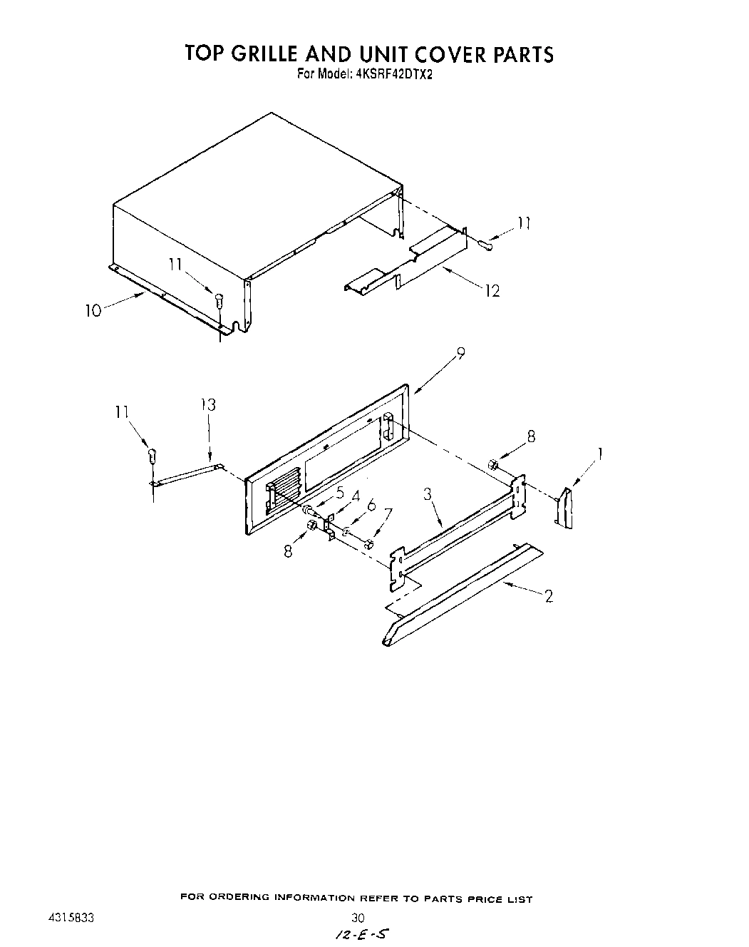 18 - TOP GRILLE AND UNIT COVER
