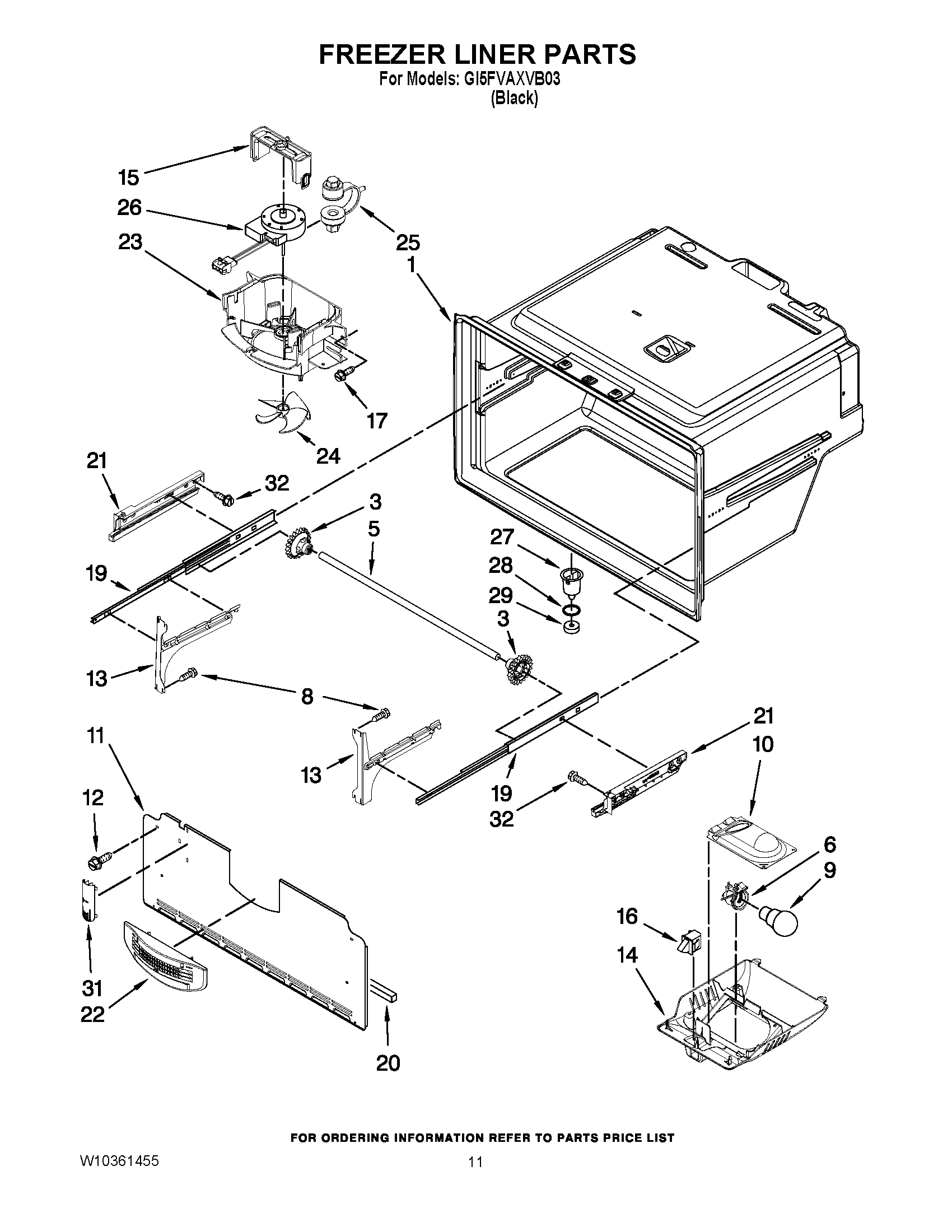 06 - FREEZER LINER PARTS
