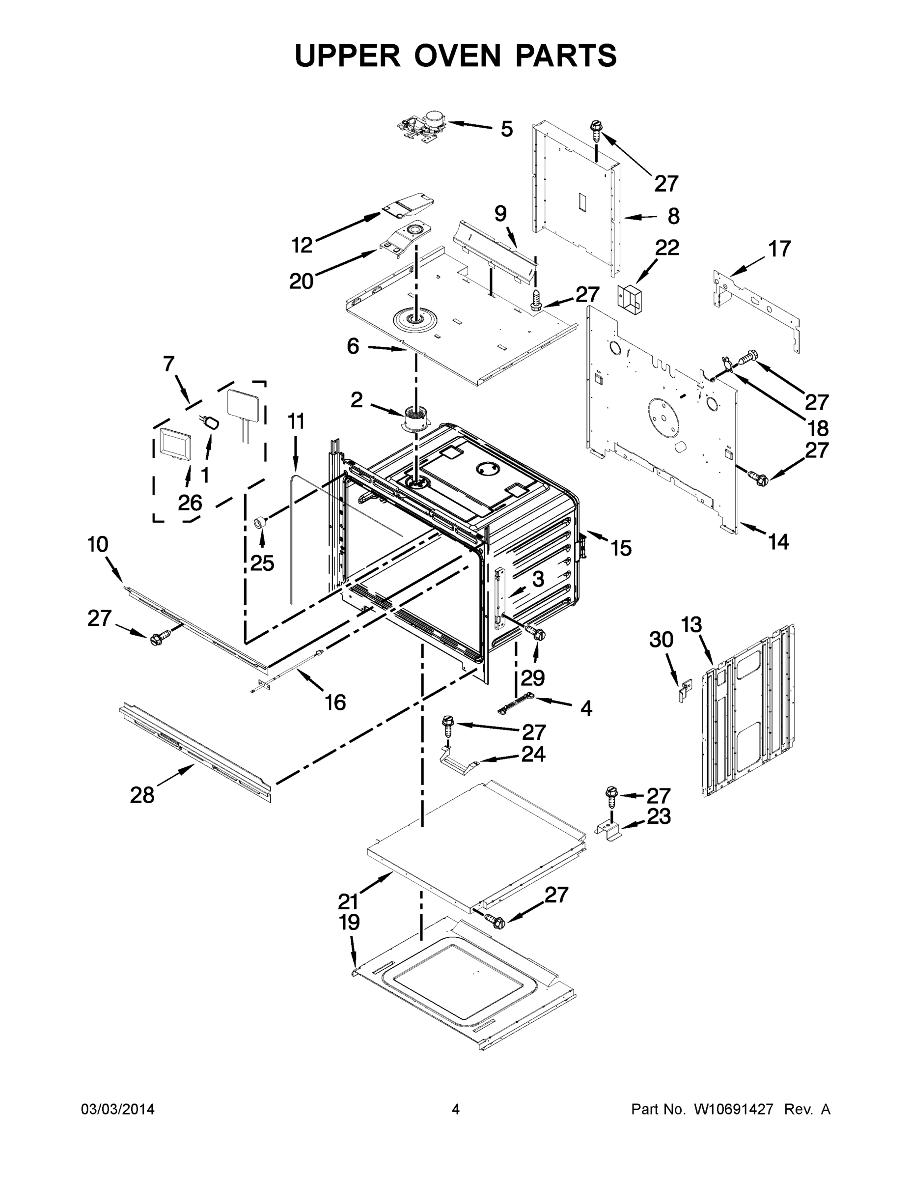 03 - UPPER OVEN PARTS