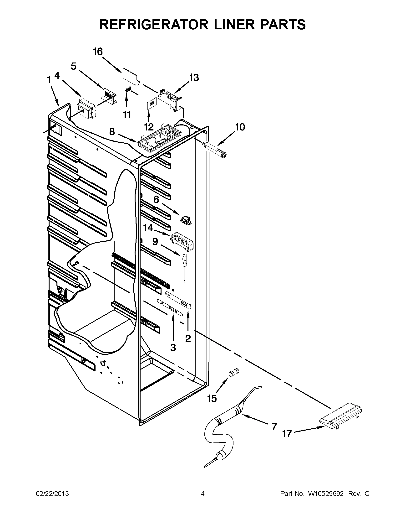 02 - REFRIGERATOR LINER PARTS