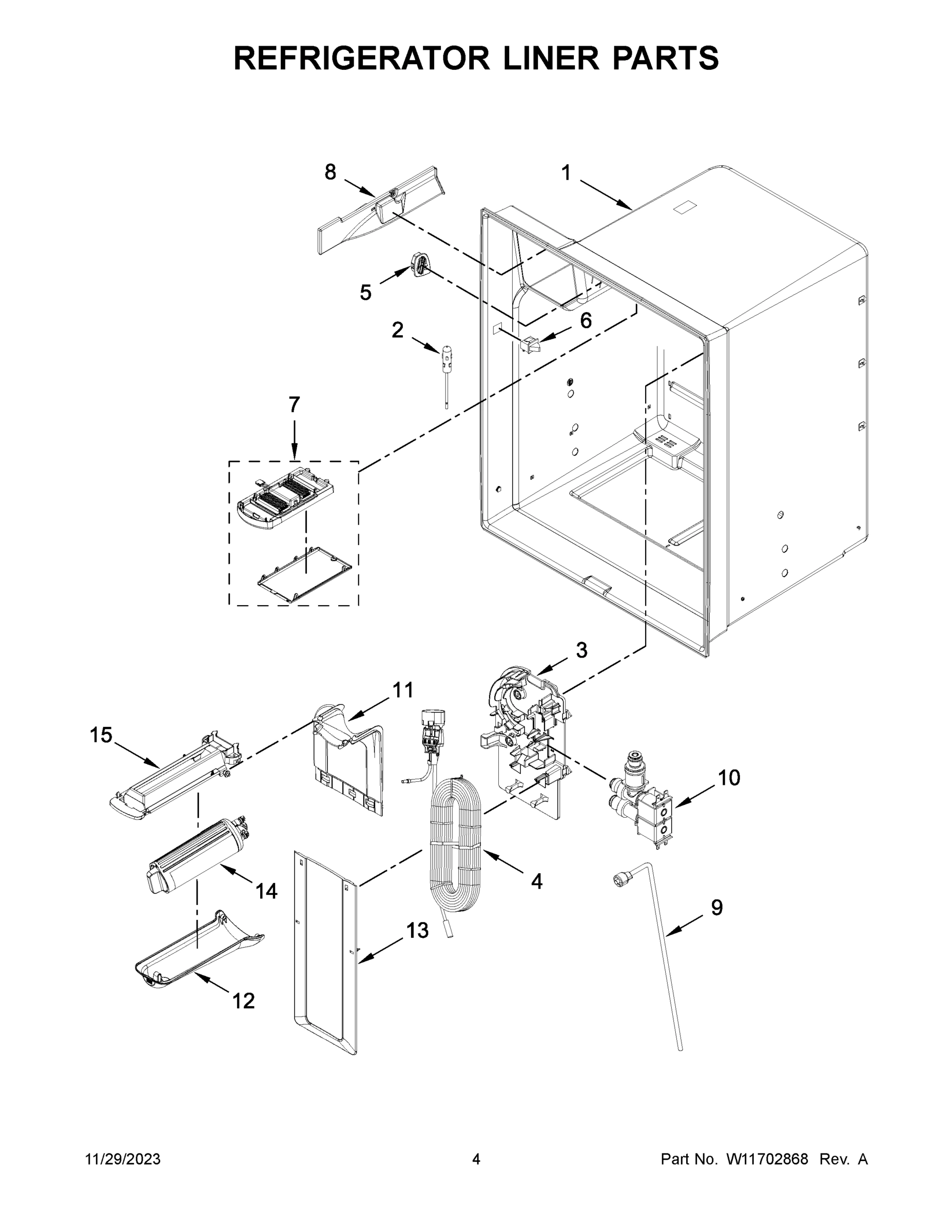 03 - REFRIGERATOR LINER PARTS