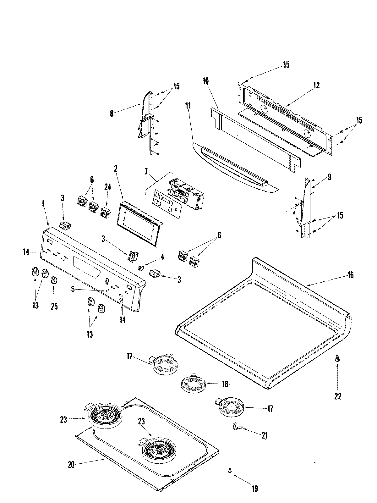 03 - CONTROL PANEL/TOP ASSEMBLY