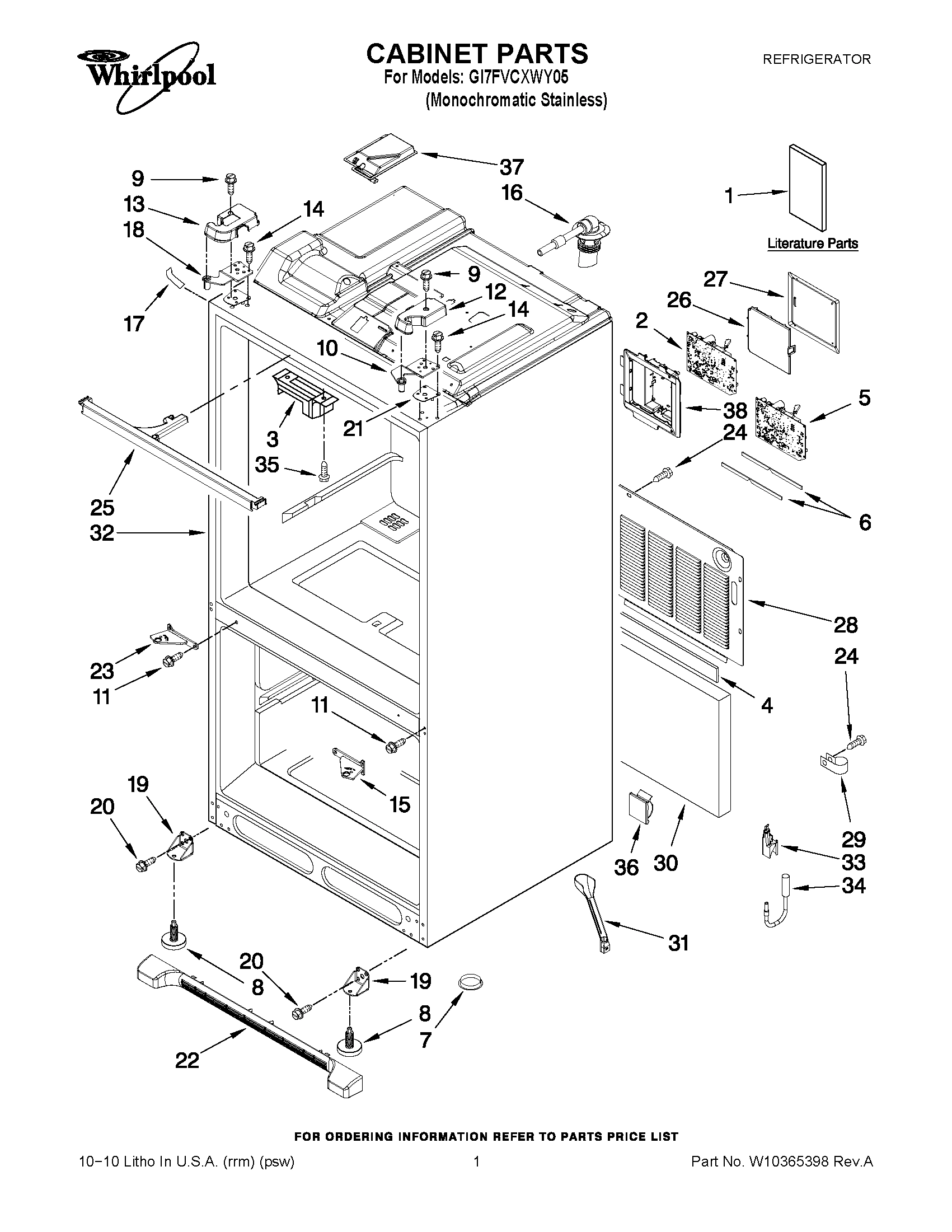 01 - CABINET PARTS