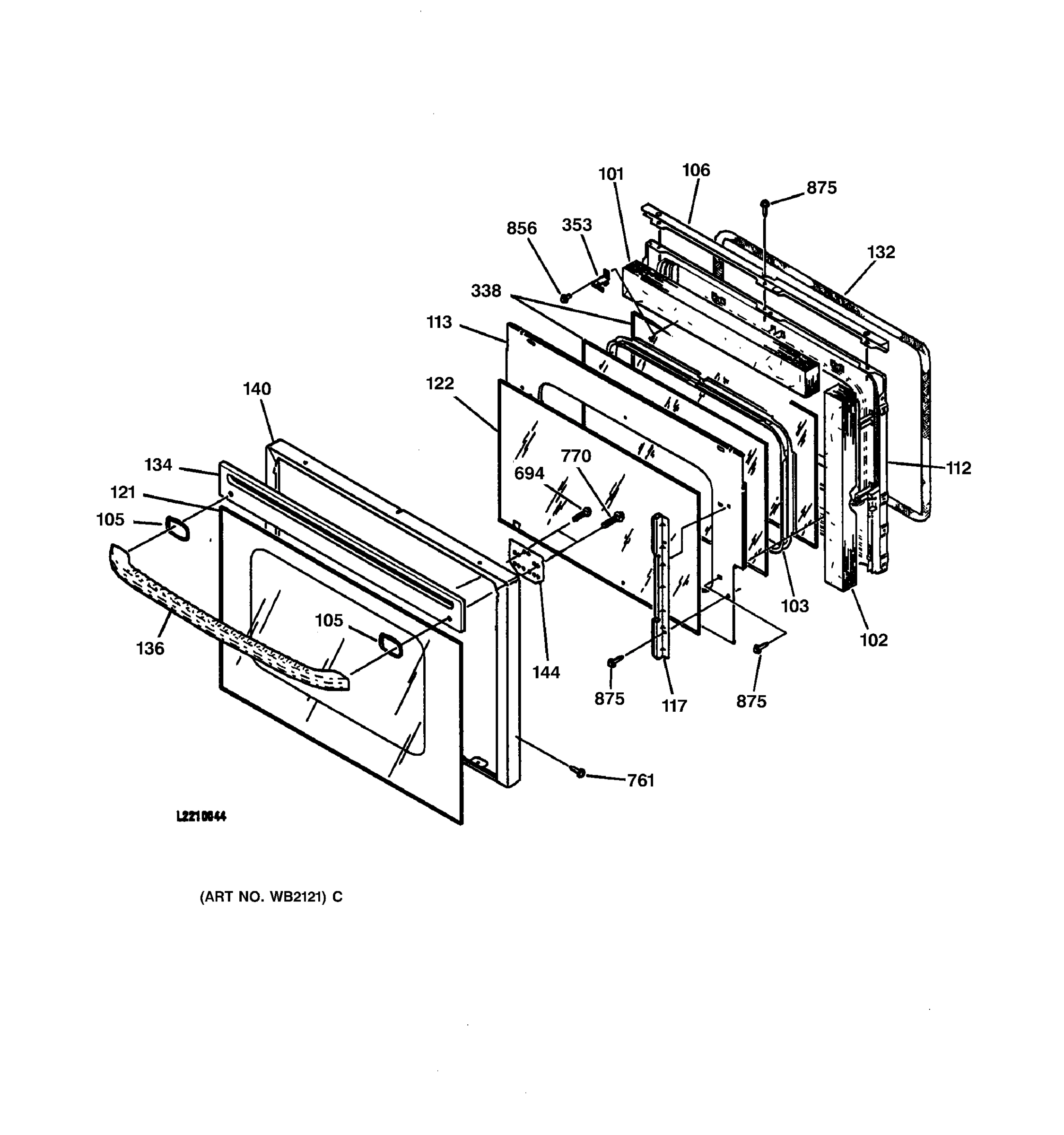 UPPER OVEN DOOR