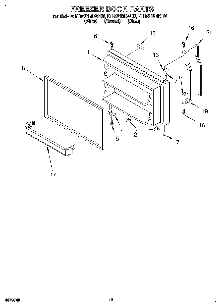 07 - FREEZER DOOR, LIT/OPTIONAL