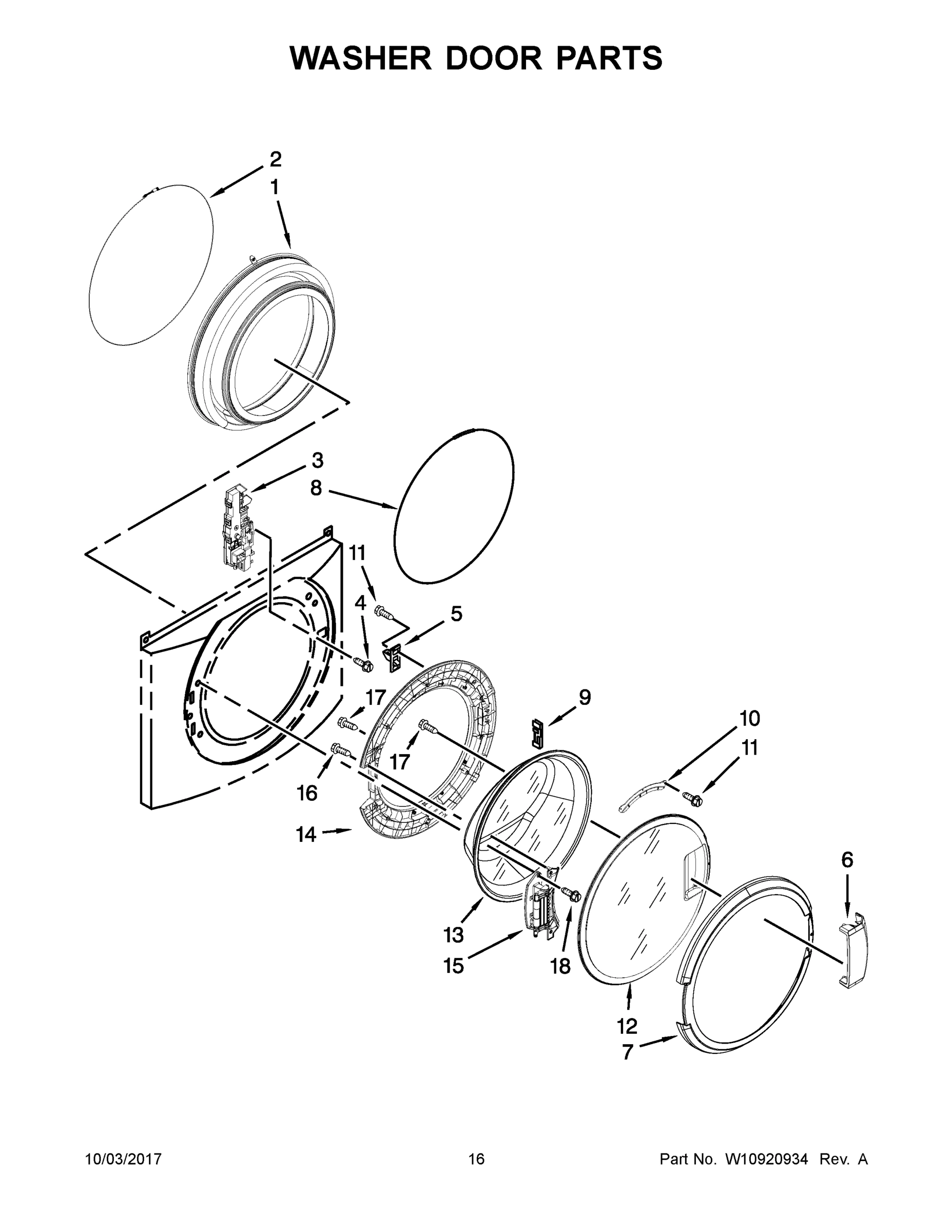 09 - WASHER DOOR PARTS