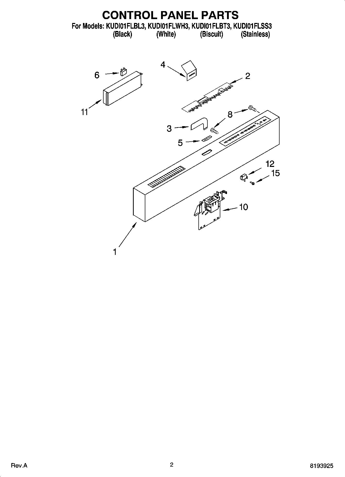 02 - CONTROL PANEL PARTS