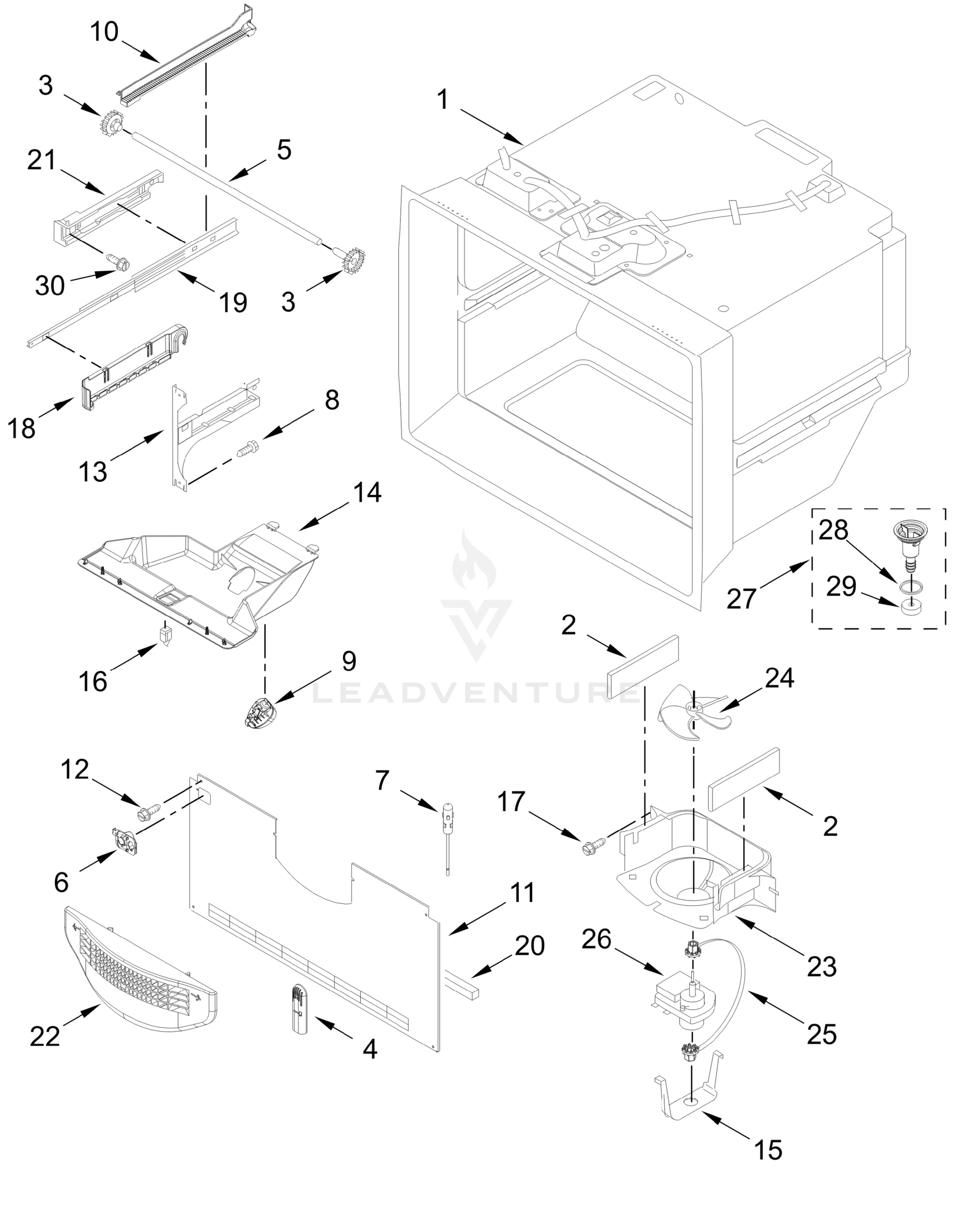 FREEZER LINER PARTS