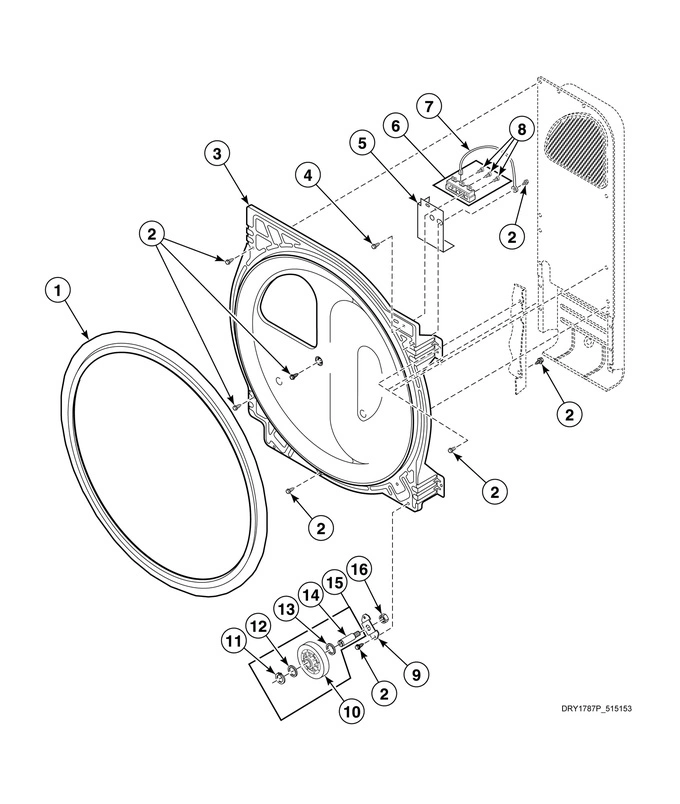Rear Bulkhead, Felt Seal, Cylinder Roller And Terminal Block