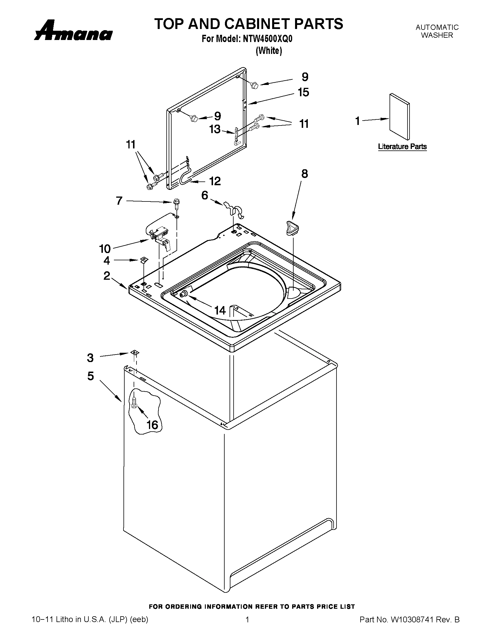01 - TOP AND CABINET PARTS