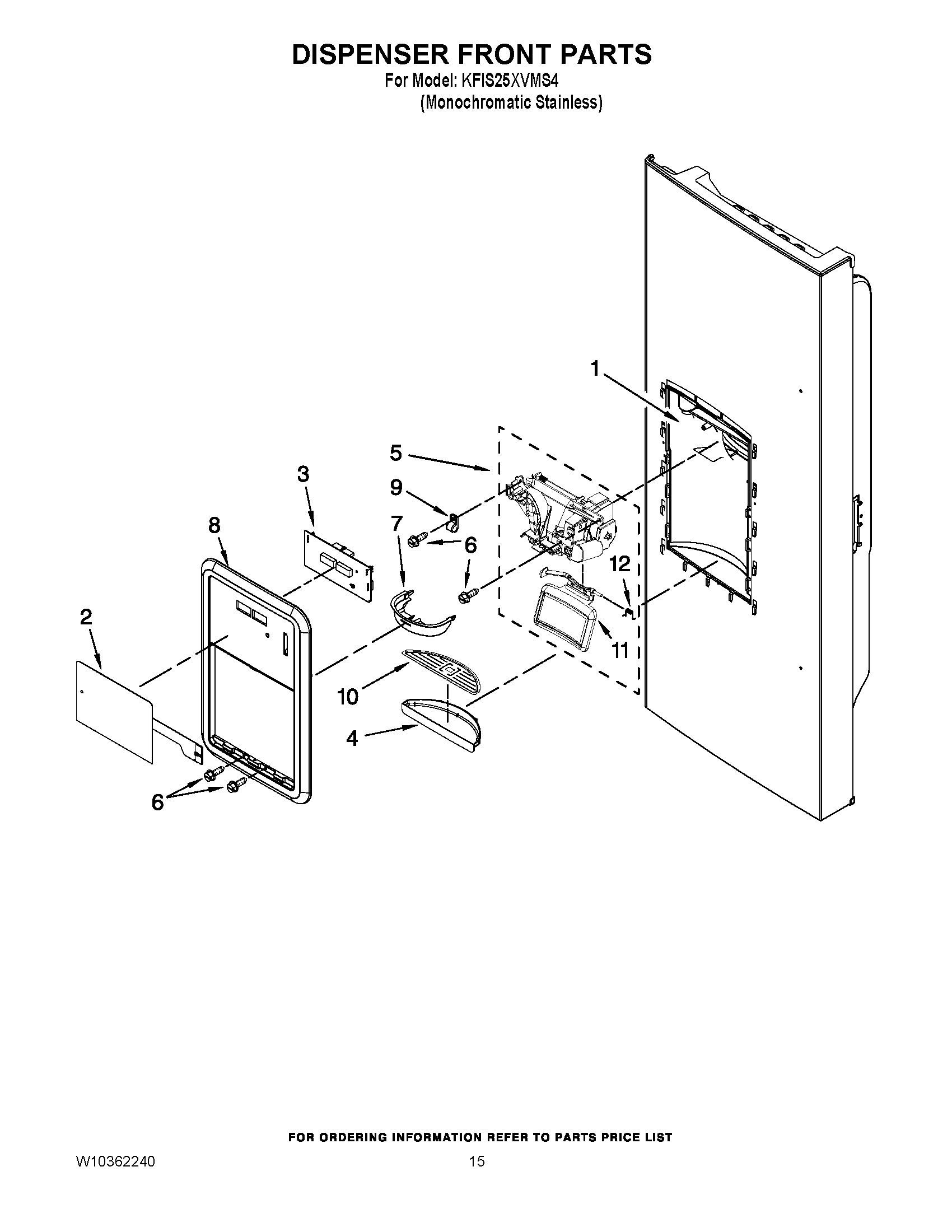 08 - DISPENSER FRONT PARTS