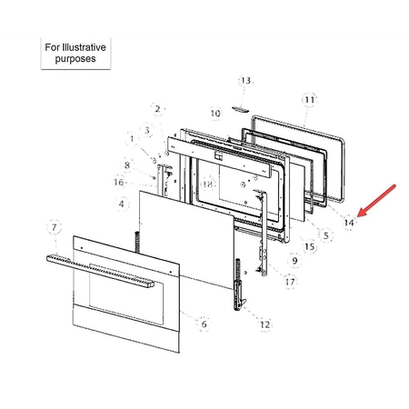577118 Fisher & Paykel Door Panel Frame